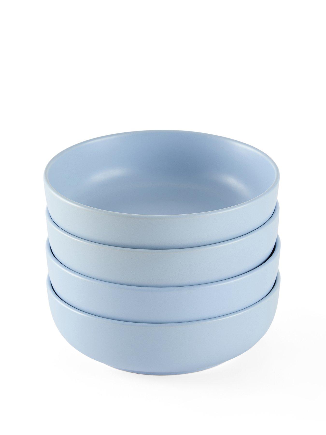 Image 2 of 7 of The Very Collection Saintes 4 Piece Pasta Bowls - Nordic Blue