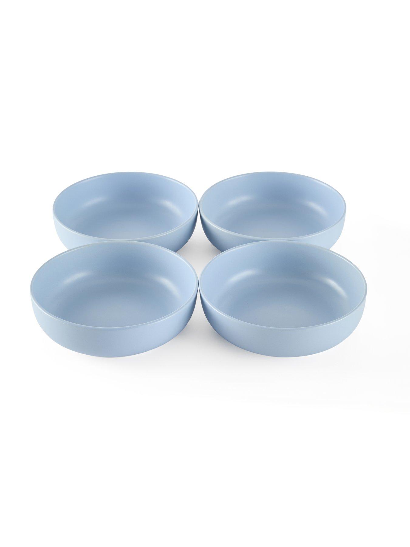 Image 3 of 7 of The Very Collection Saintes 4 Piece Pasta Bowls - Nordic Blue