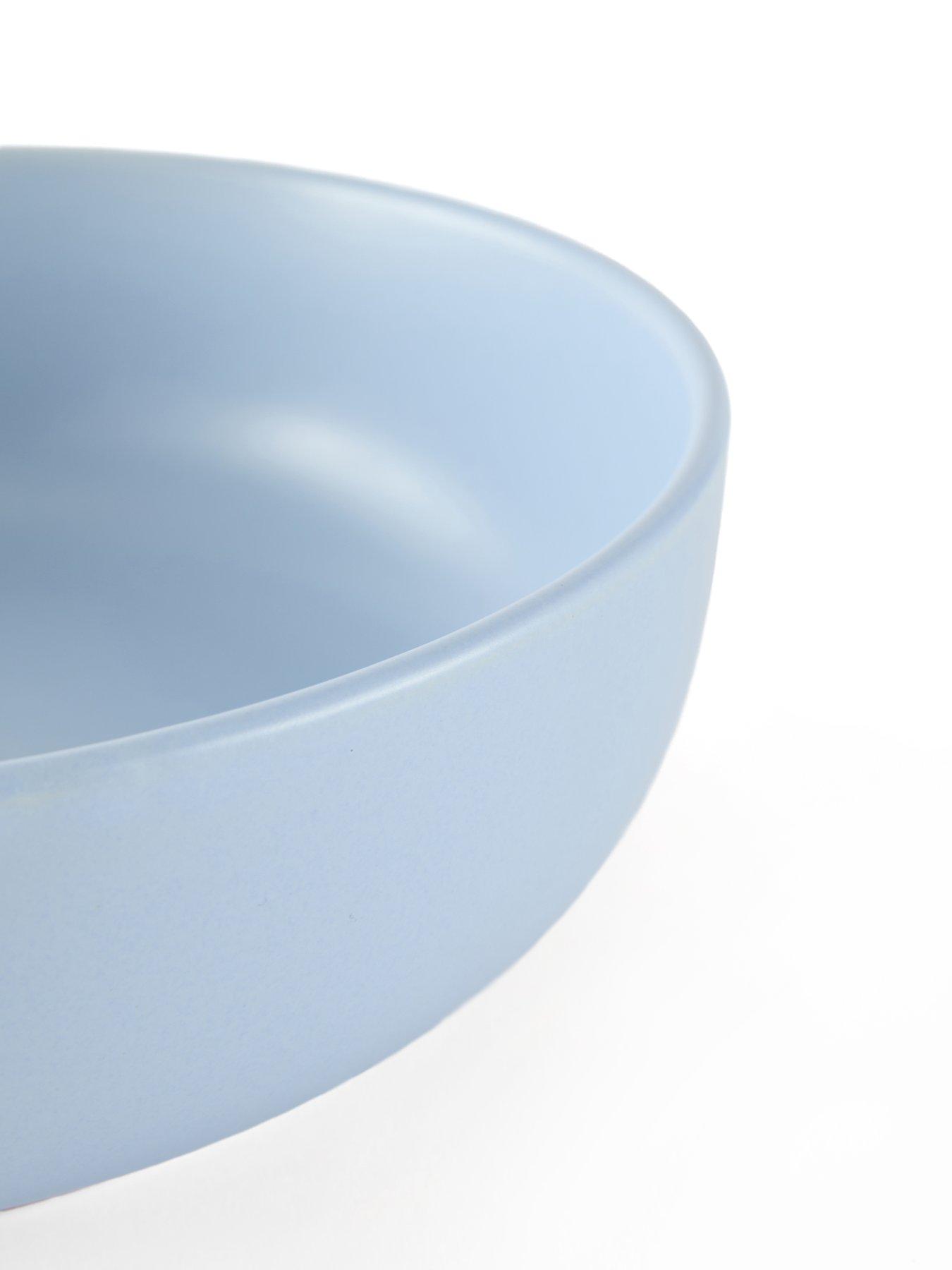 Image 6 of 7 of The Very Collection Saintes 4 Piece Pasta Bowls - Nordic Blue