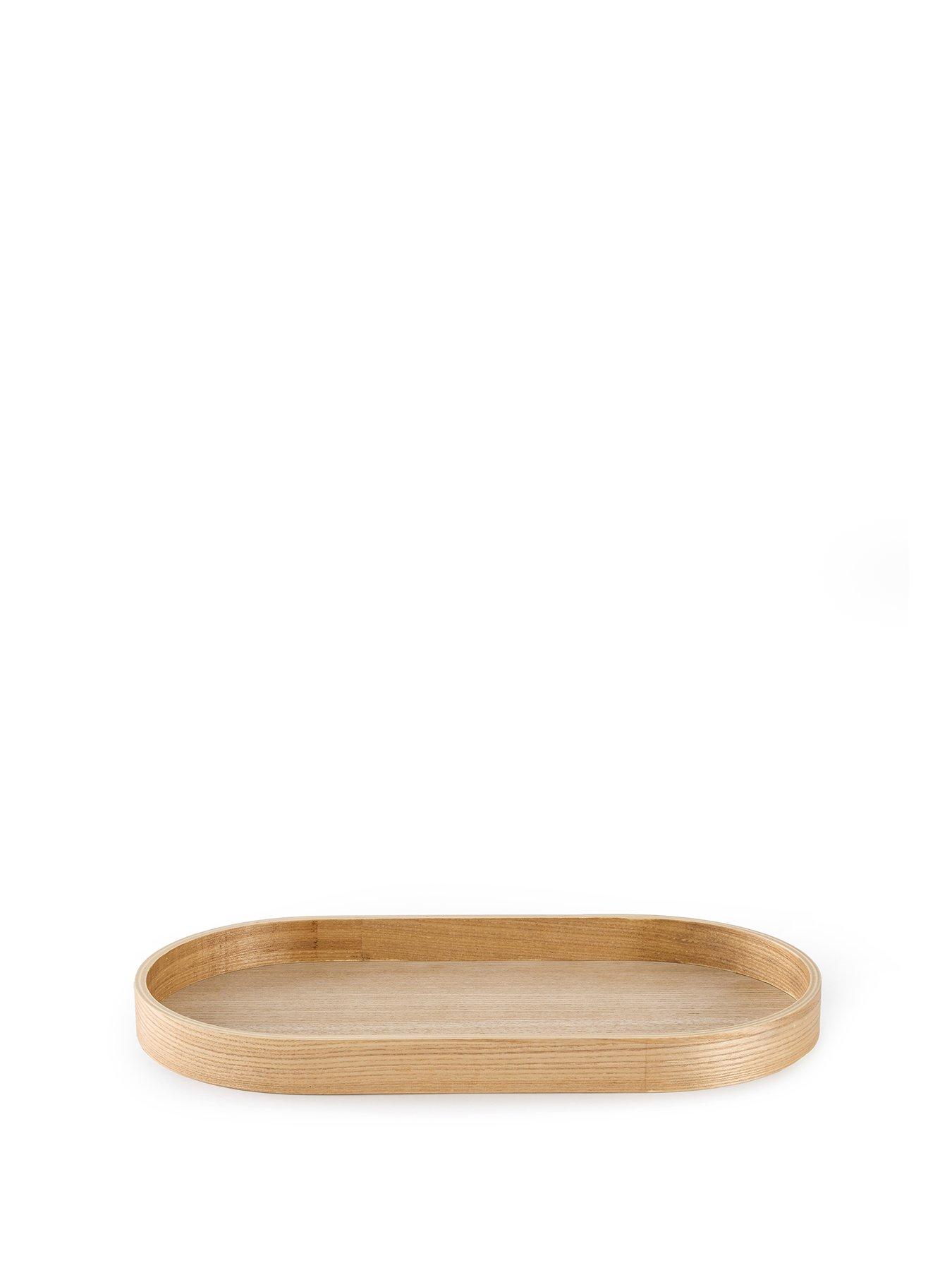 Image 2 of 8 of The Very Collection Oval Serving Tray 38cm - Natural Wood Effect