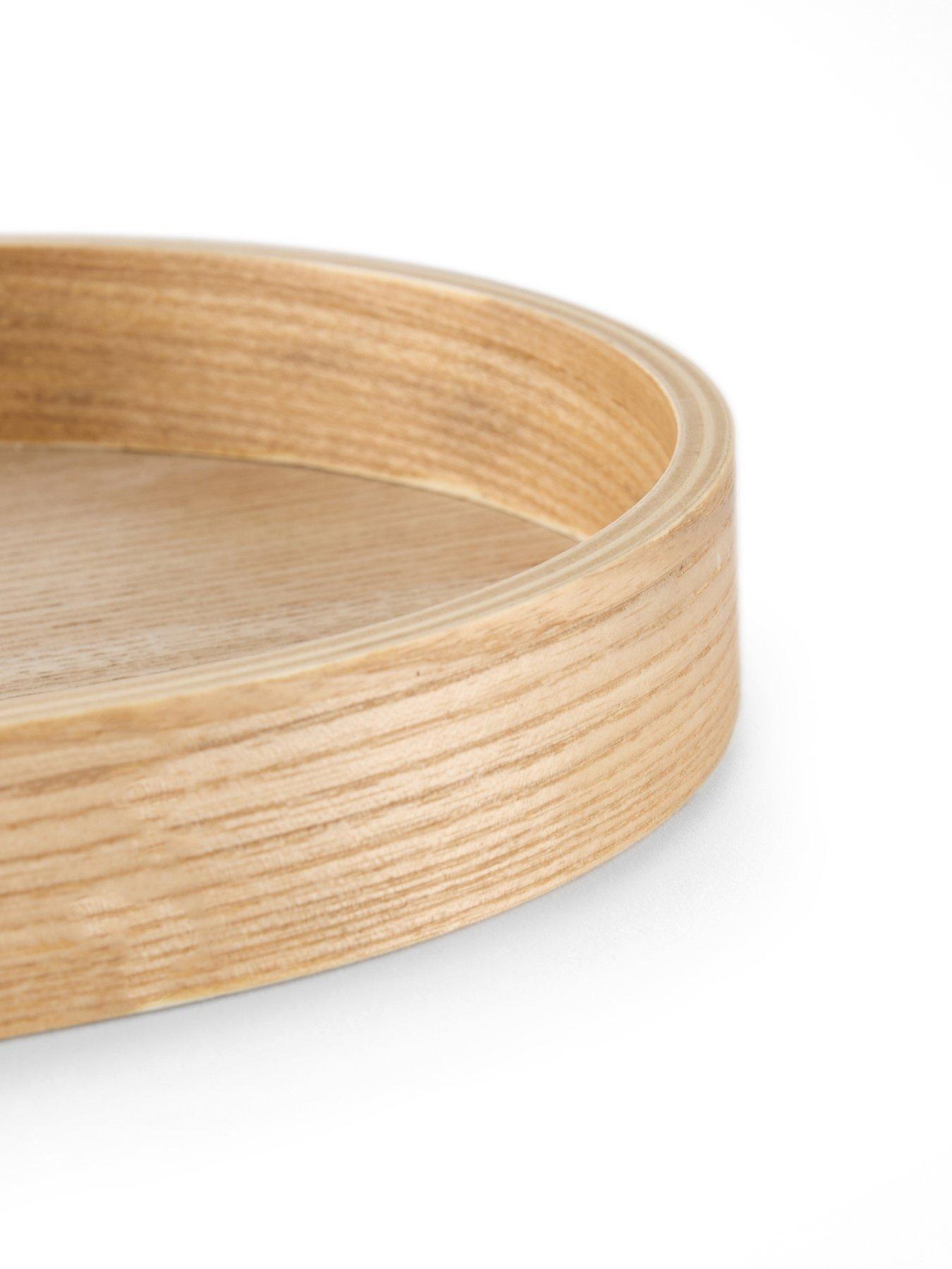 Image 4 of 8 of The Very Collection Oval Serving Tray 38cm - Natural Wood Effect