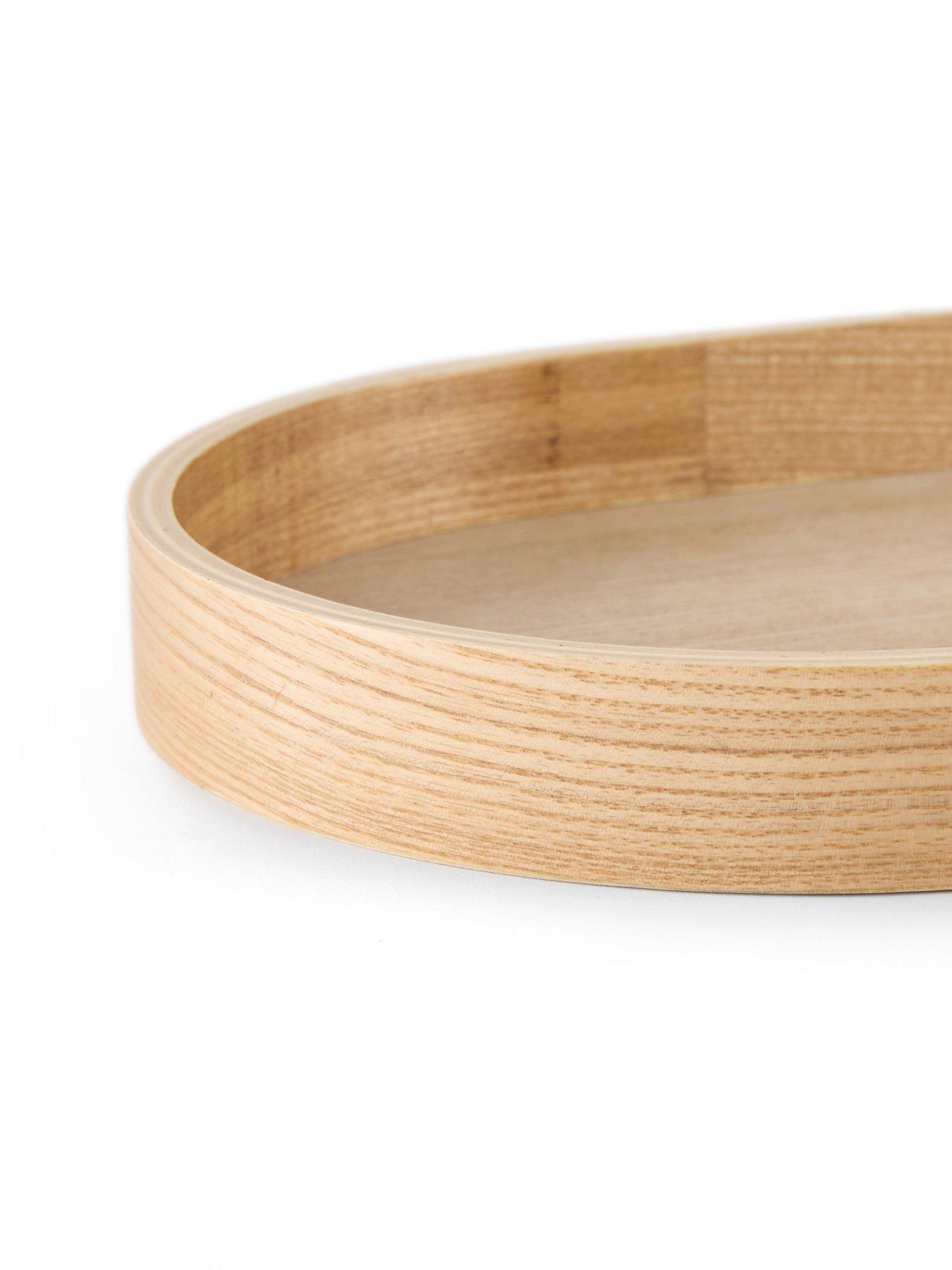 Image 5 of 8 of The Very Collection Oval Serving Tray 38cm - Natural Wood Effect