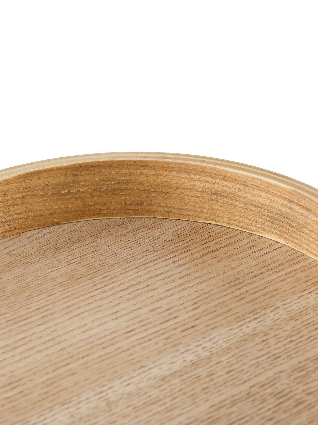 Image 6 of 8 of The Very Collection Oval Serving Tray 38cm - Natural Wood Effect