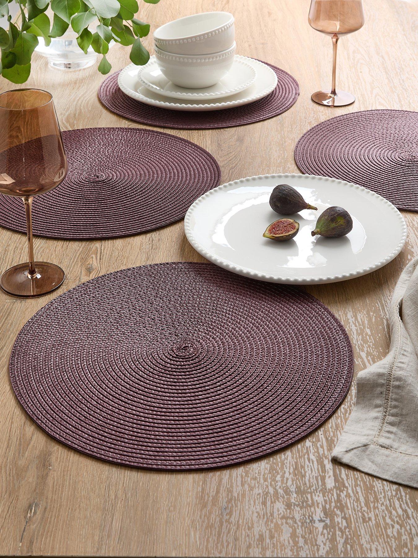 The Very Collection Set Of 4 Round Woven Placemats