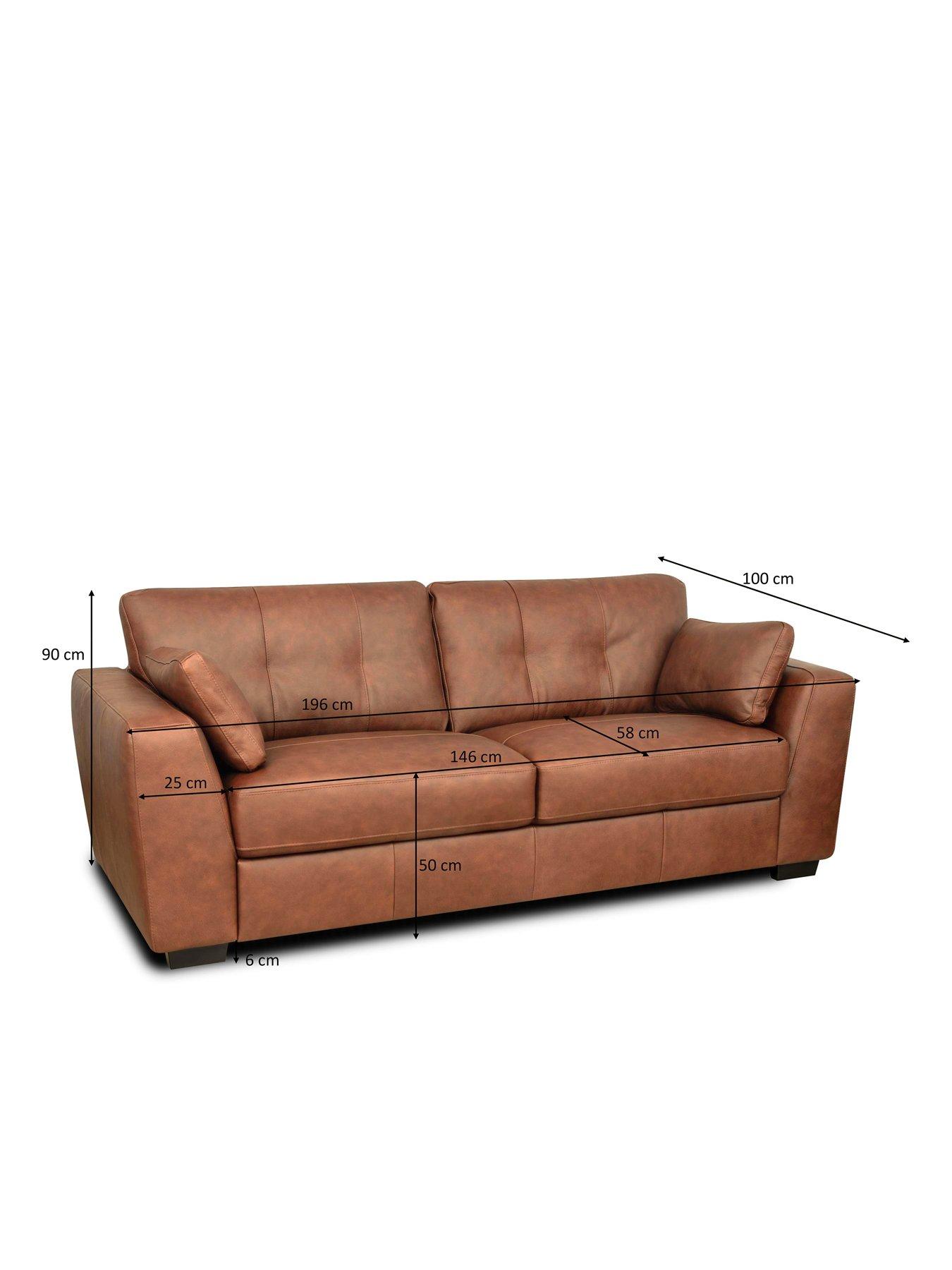 Image 2 of 6 of The Very Collection Arden Italian Leather 3 Seater Sofa + Armchair Set (Buy &amp; SAVE!) - FSC&reg; Certified