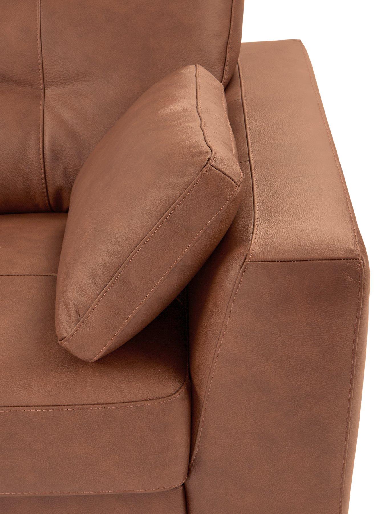 Image 4 of 6 of The Very Collection Arden Italian Leather 3 Seater Sofa + Armchair Set (Buy &amp; SAVE!) - FSC&reg; Certified
