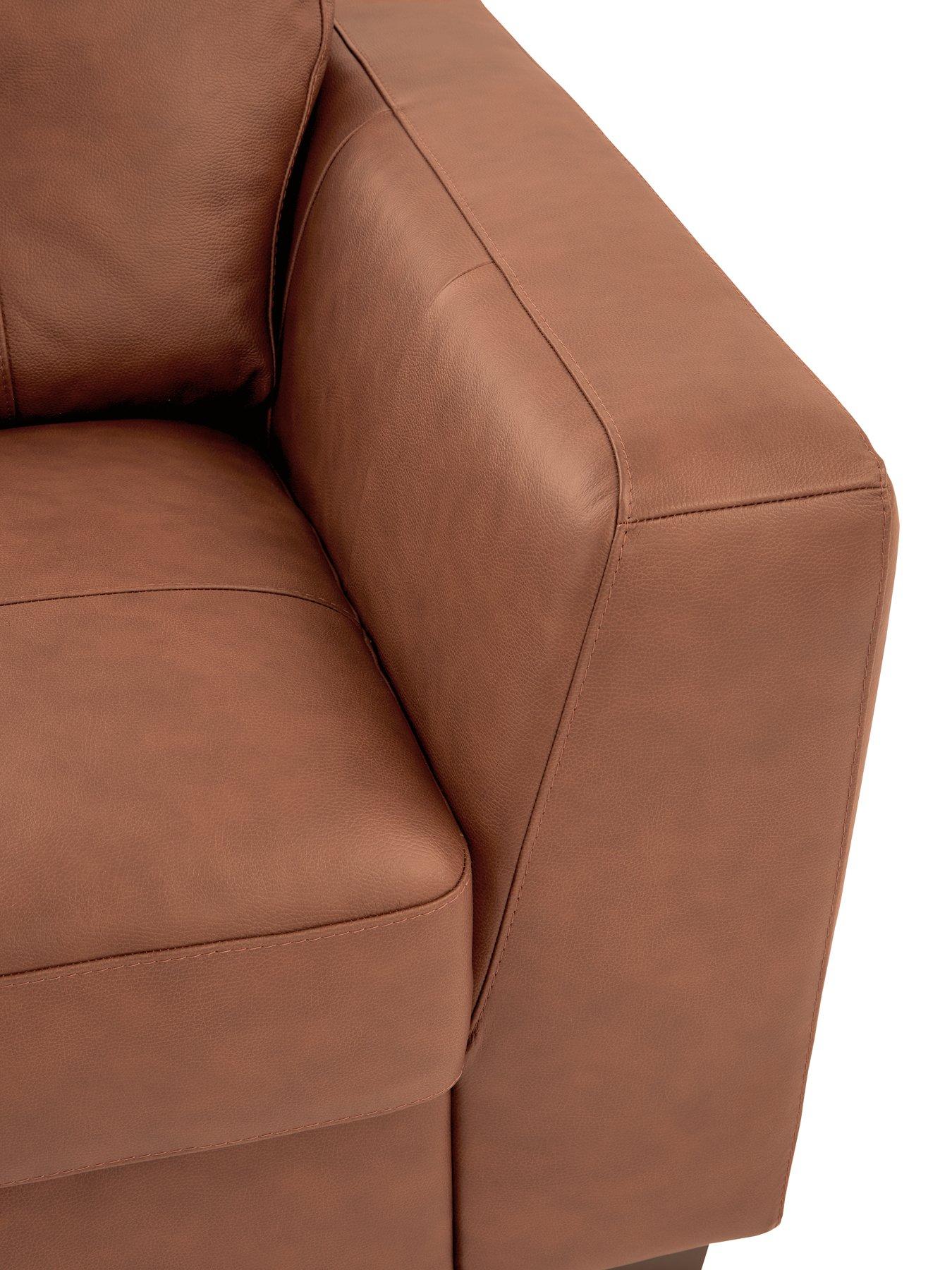 Image 5 of 6 of The Very Collection Arden Italian Leather 3 Seater Sofa + Armchair Set (Buy &amp; SAVE!) - FSC&reg; Certified