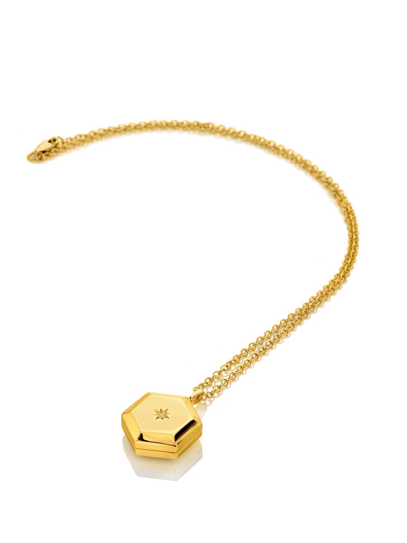 stillFront image of hot-diamonds-hexagon-locket-ygp