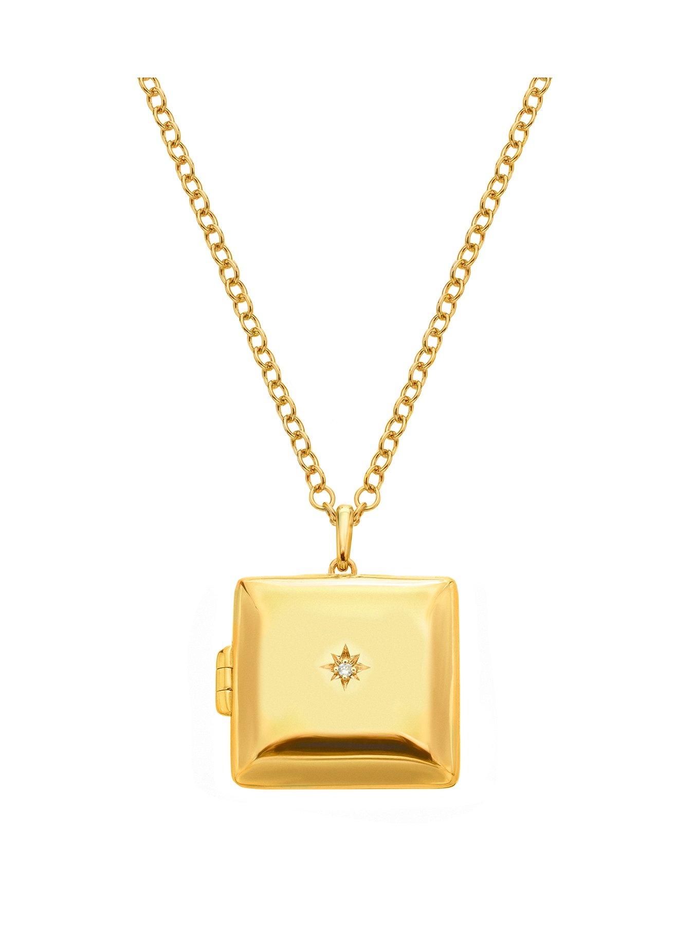 front image of hot-diamonds-square-locket-ygp