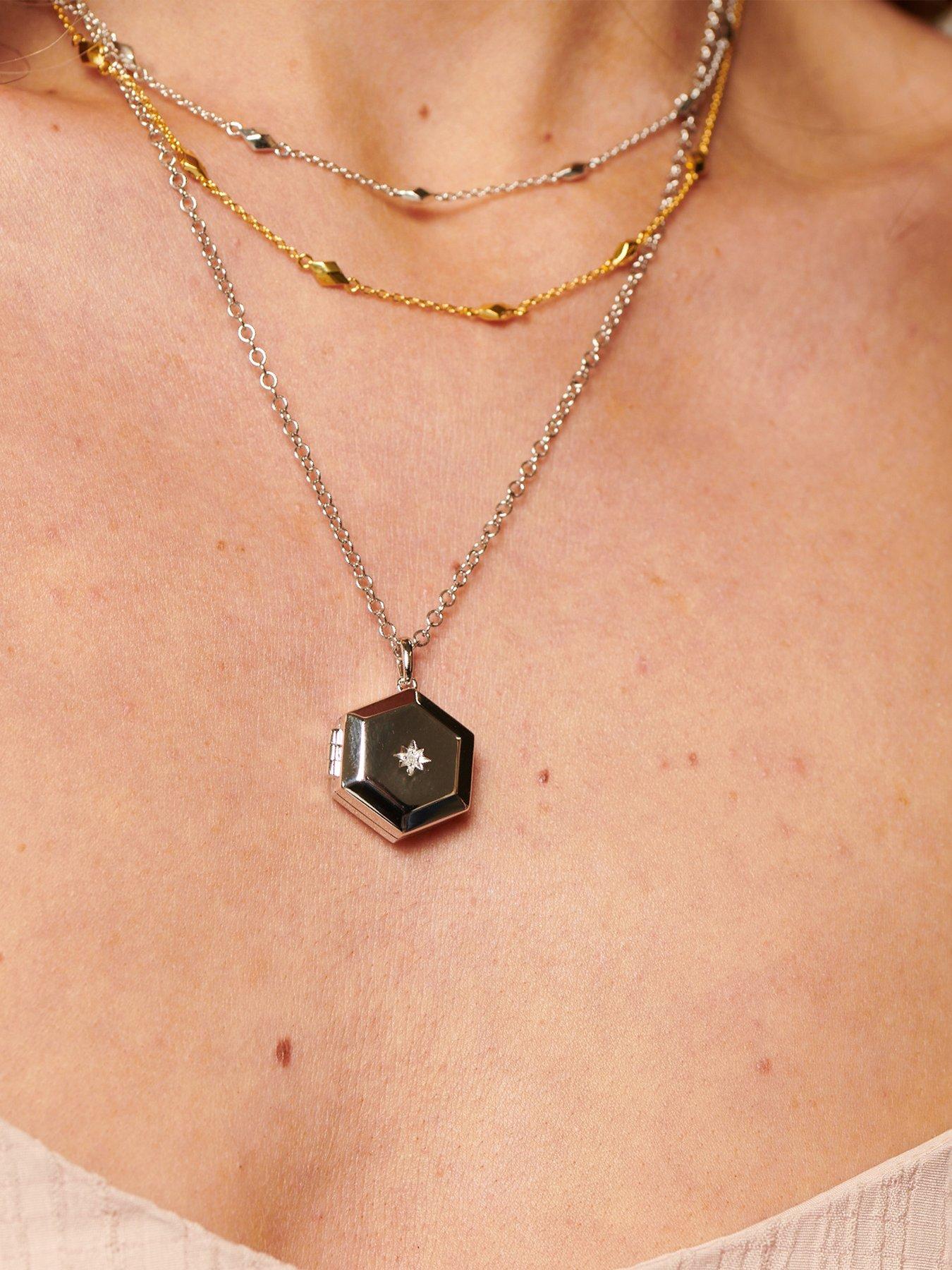  image of hot-diamonds-diamond-pattern-necklace-ygp
