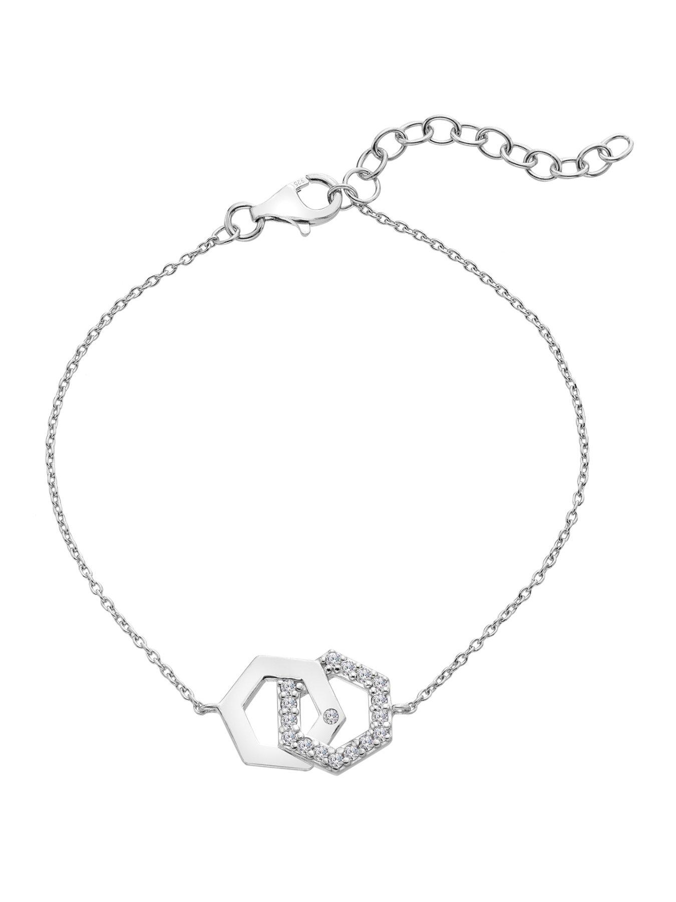 Image 1 of 3 of Hot Diamonds Hexagon WT Bracelet
