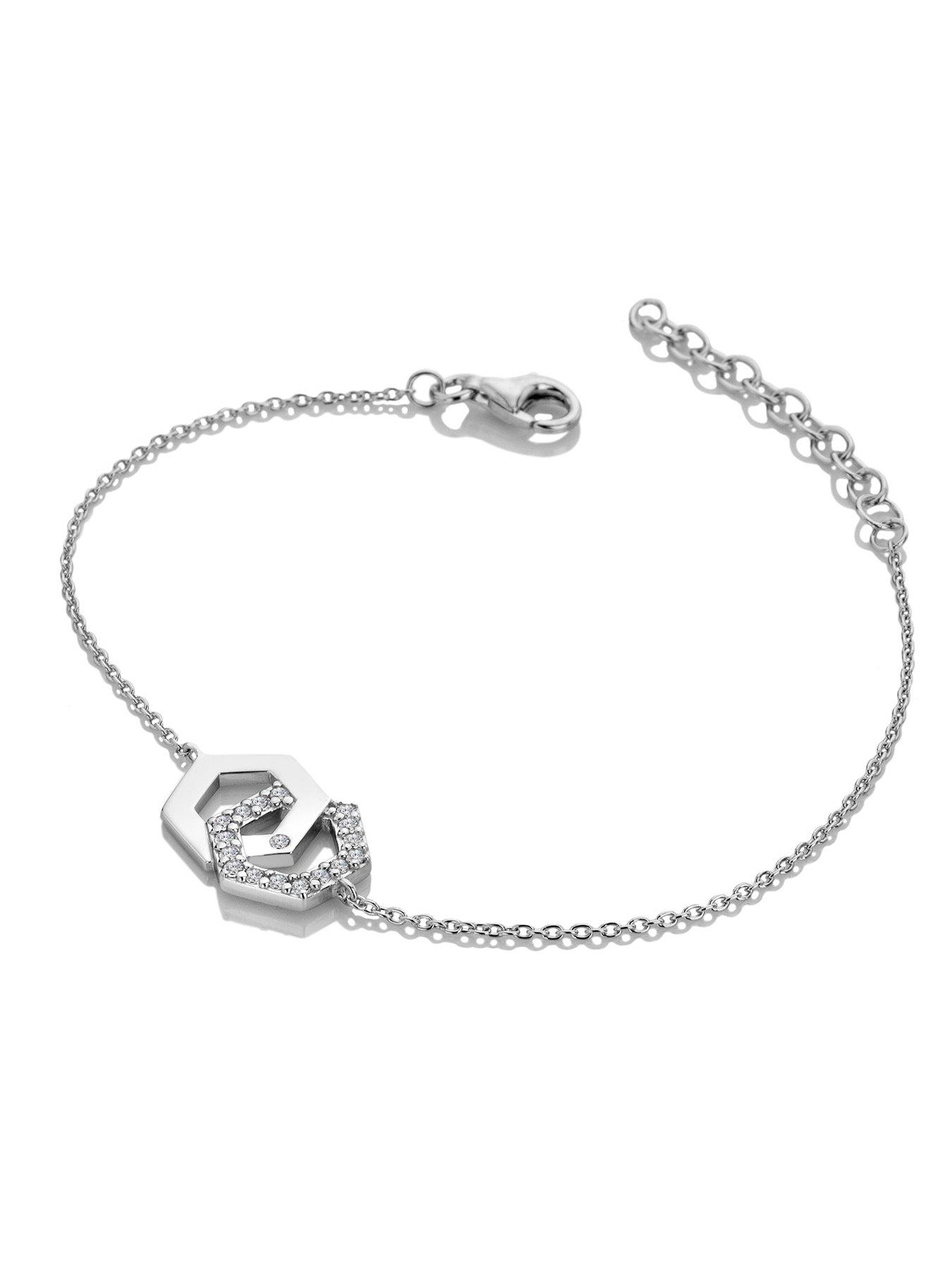 Image 2 of 3 of Hot Diamonds Hexagon WT Bracelet