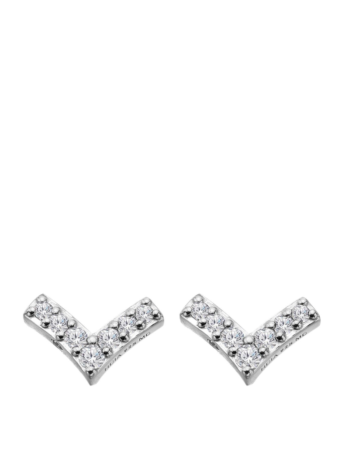 Image 1 of 3 of Hot Diamonds Fine V Earrings