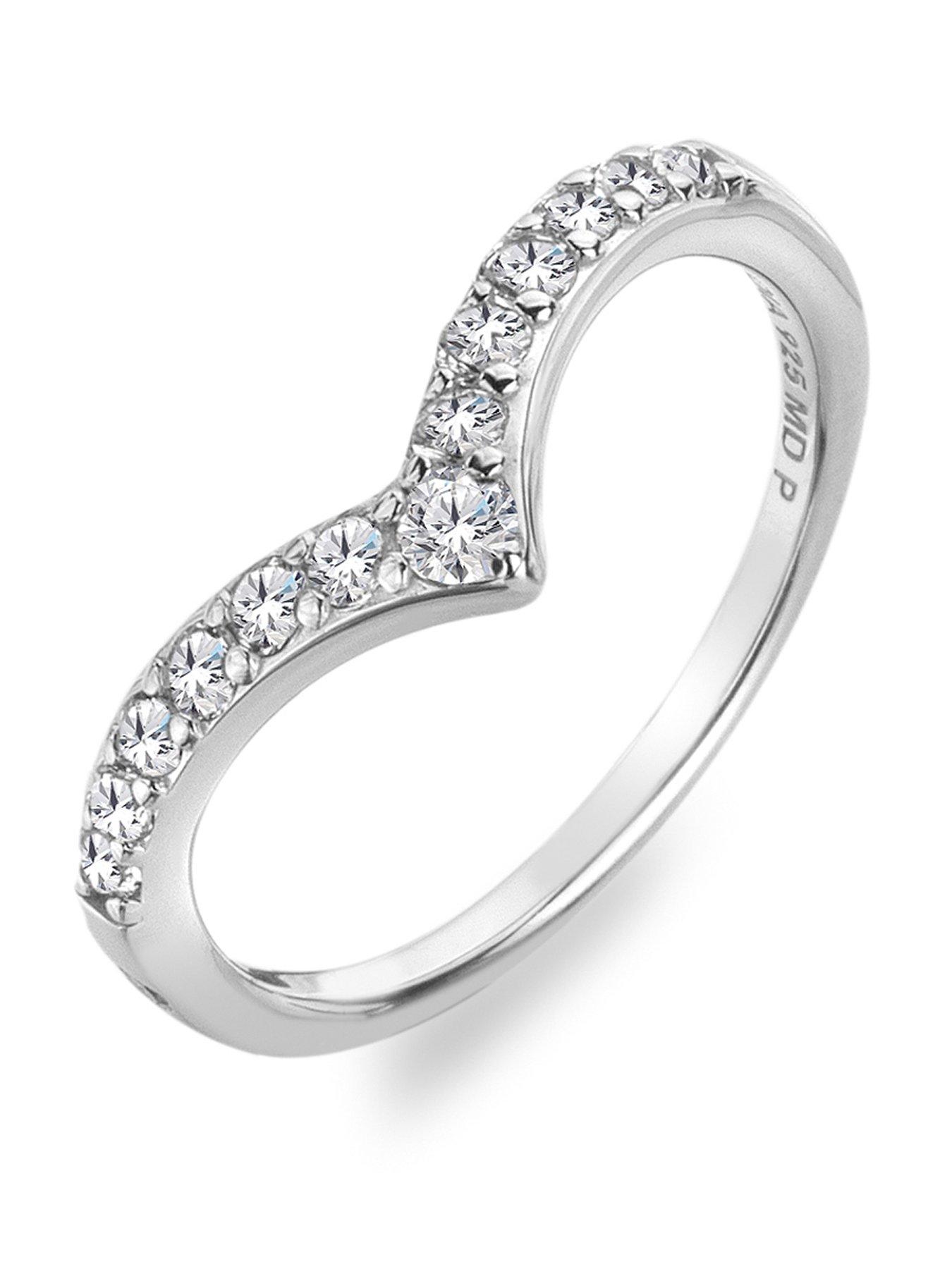Image 1 of 4 of Hot Diamonds Fine V Ring