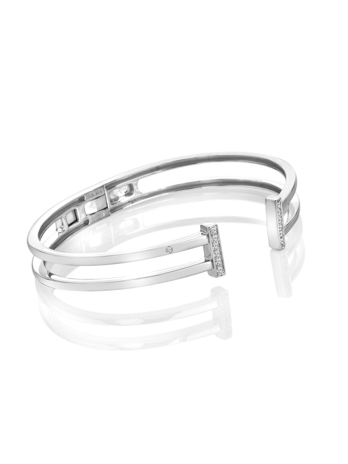  image of hot-diamonds-double-t-bar-bangle