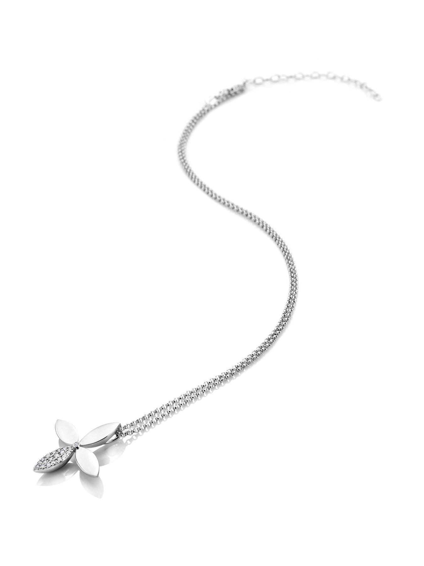  image of hot-diamonds-cross-flower-pendant