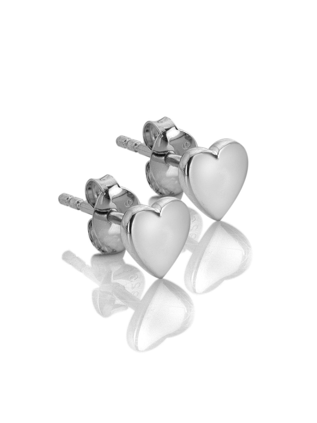 Image 2 of 3 of Silver Whisper Love Earrings