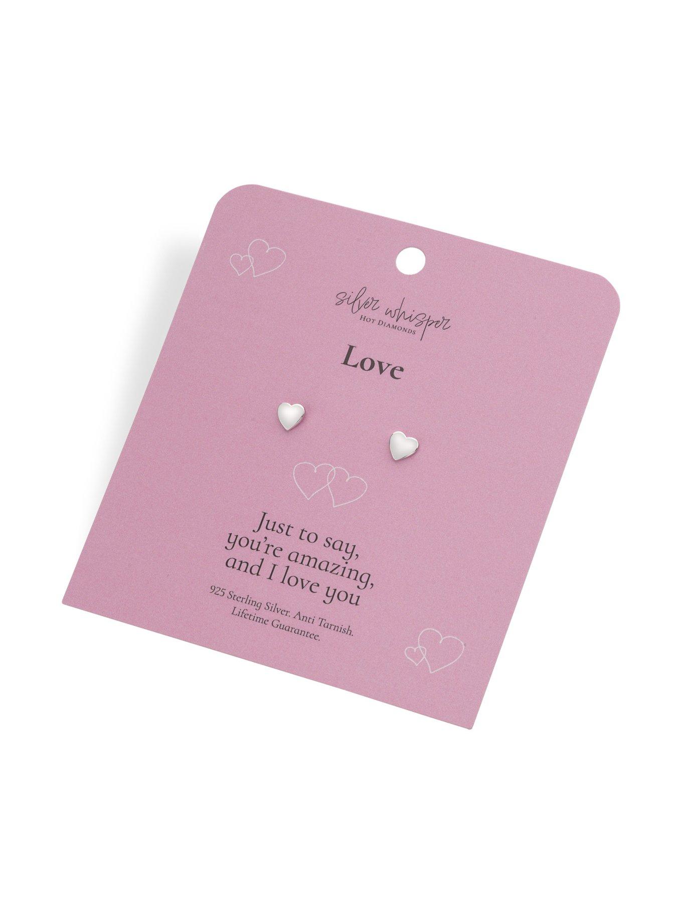 Image 3 of 3 of Silver Whisper Love Earrings