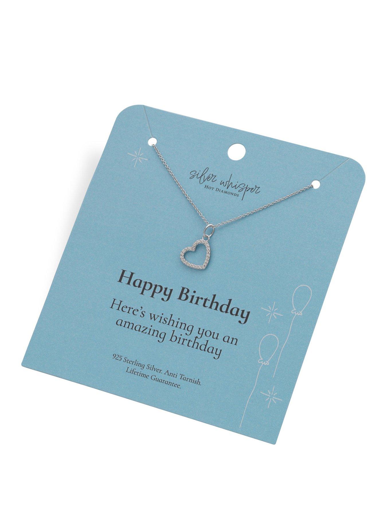 Silver Whisper Happy Birthday Pendant