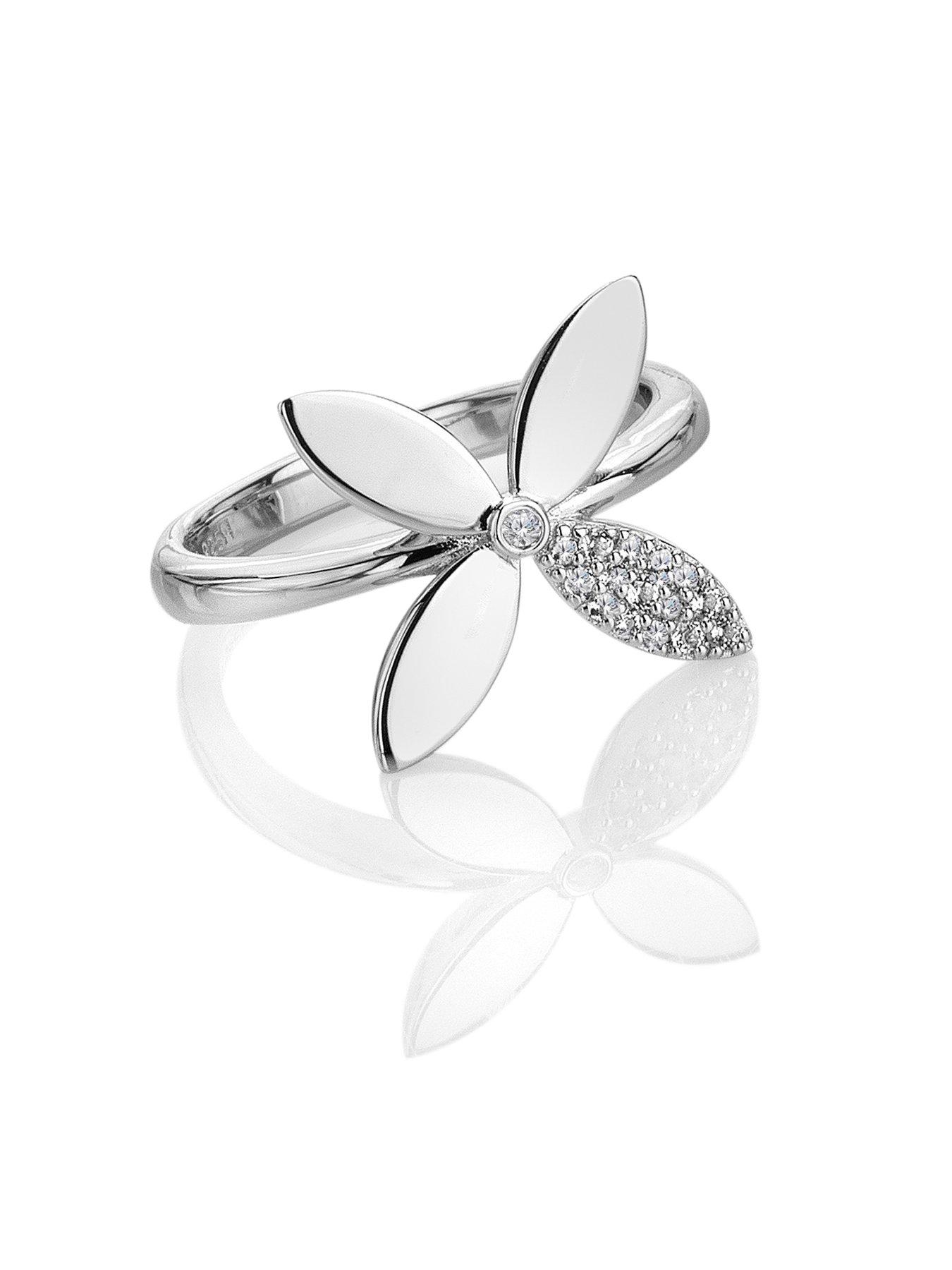 Image 2 of 3 of Hot Diamonds Cross Flower Ring