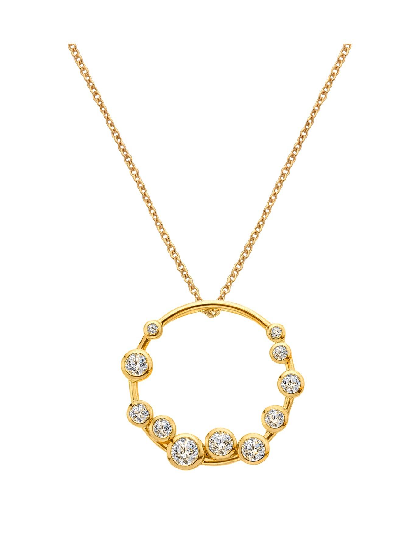 Image 1 of 3 of Hot Diamonds Tender Wreath Pendant - YGP