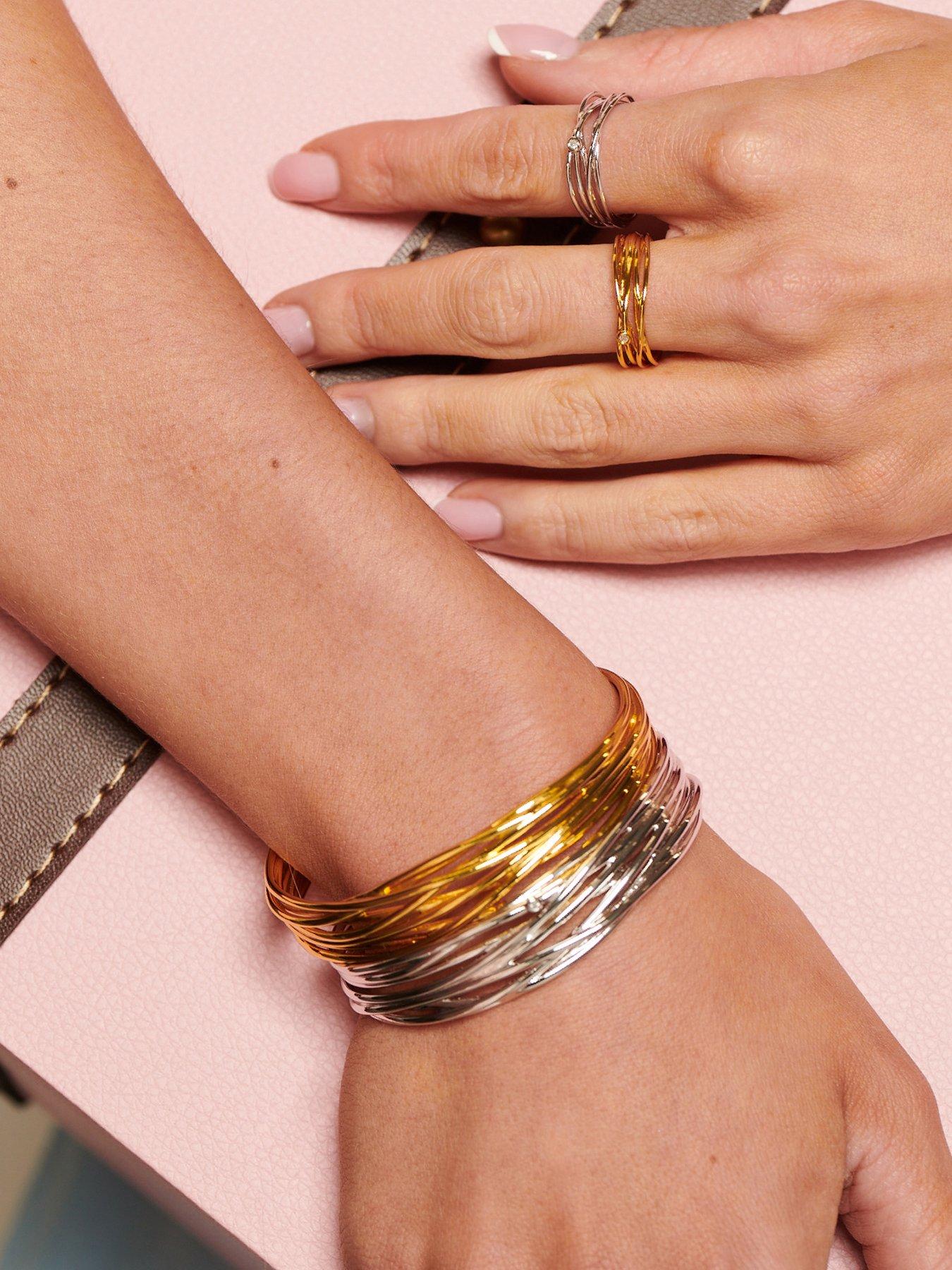 Image 3 of 3 of Hot Diamonds String Bangle - YGP