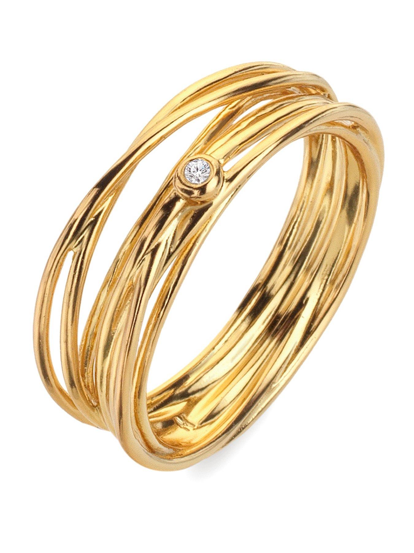 Image 1 of 3 of Hot Diamonds String Ring - YGP