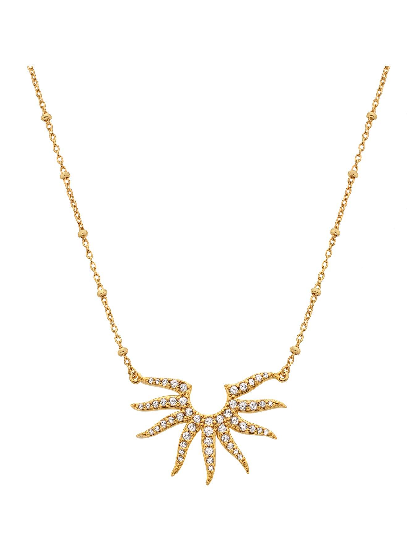 Image 1 of 3 of Hot Diamonds 3/4 Sun Necklace - YGP