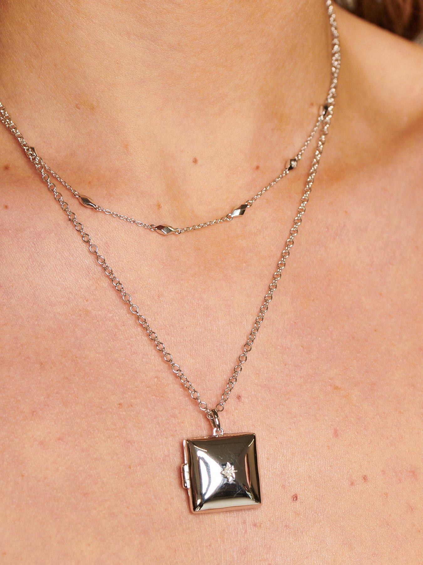  image of hot-diamonds-diamond-pattern-necklace