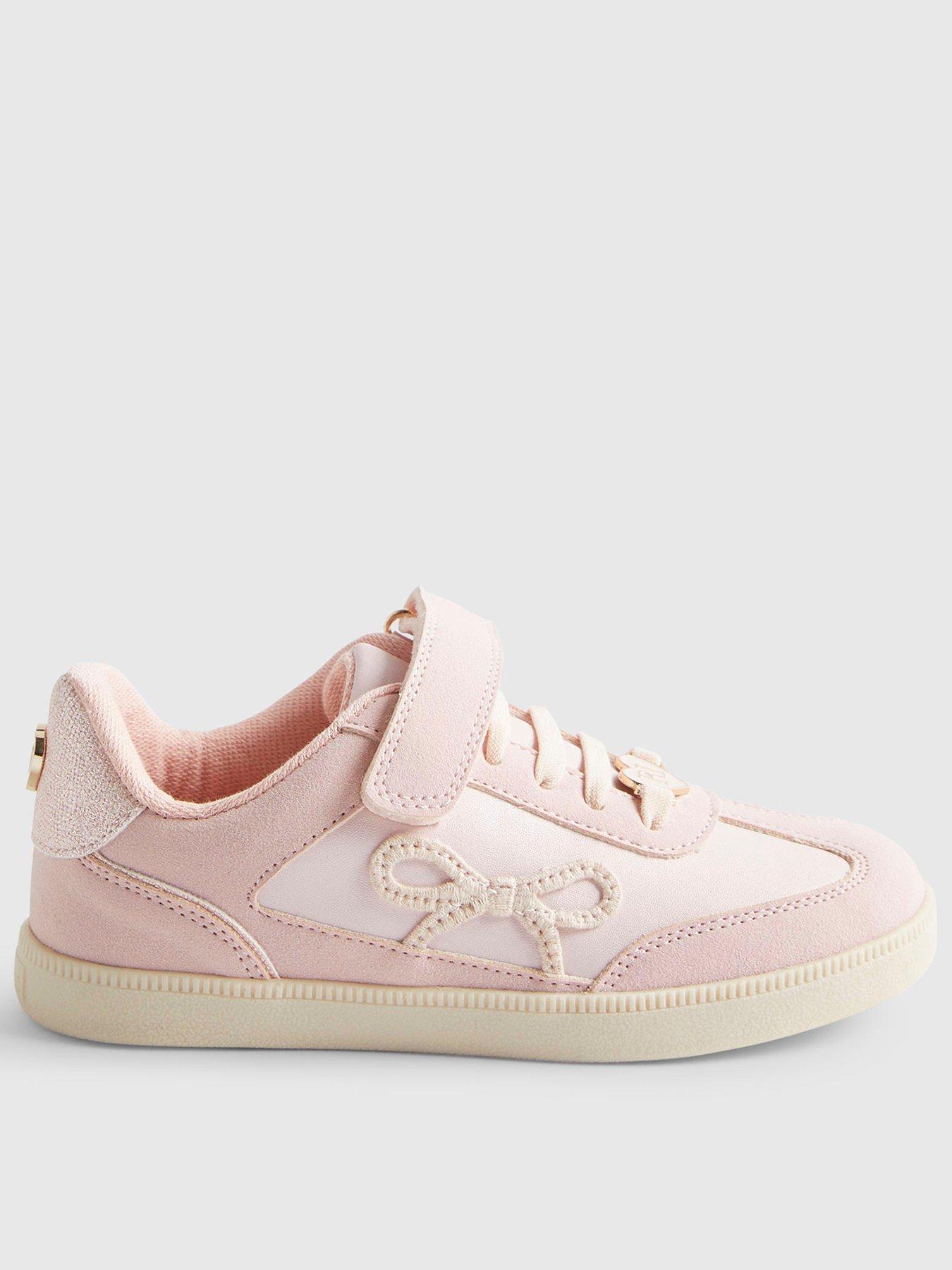 River Island Older Girls Bow Strap Trainers - Pink