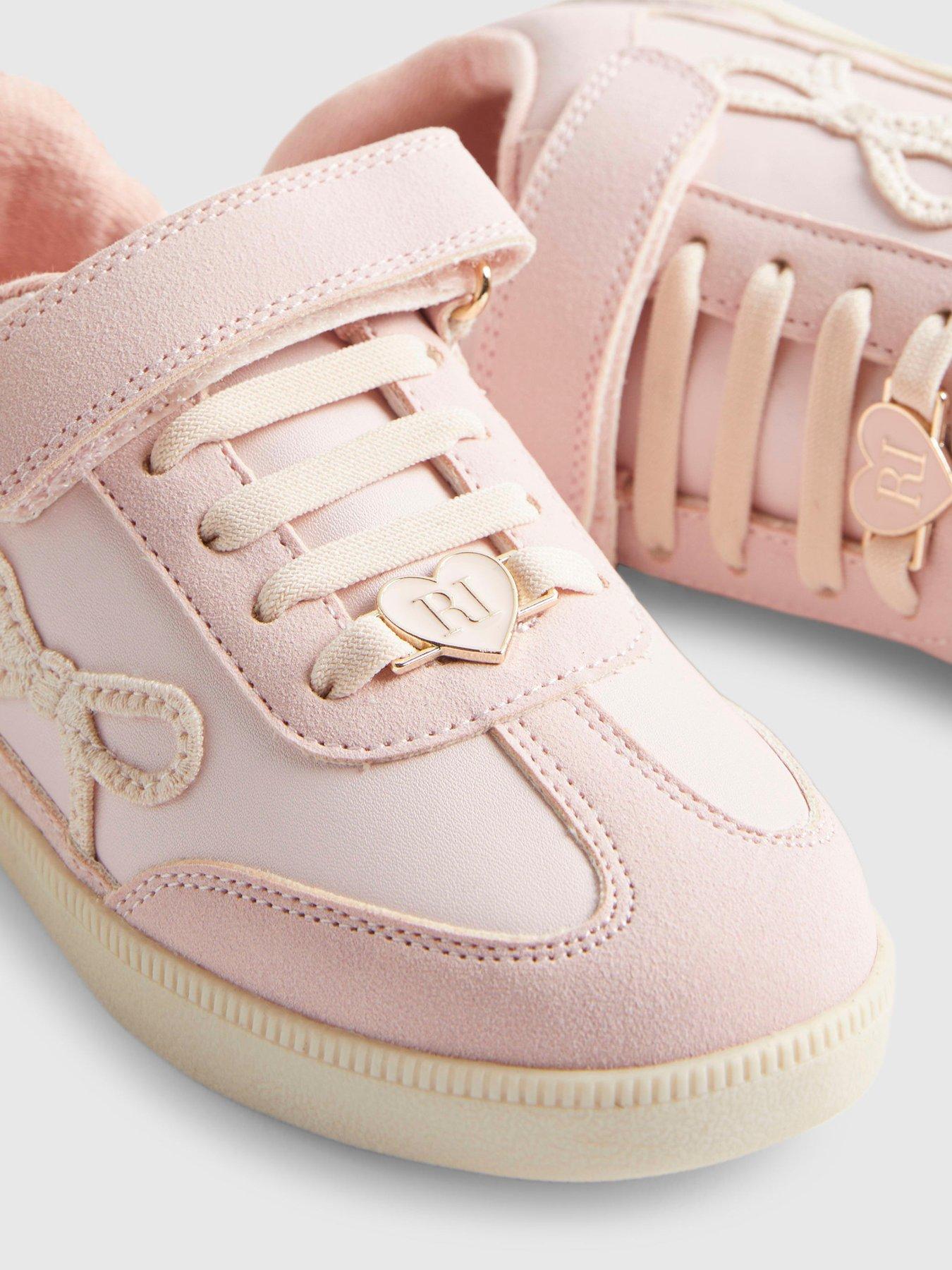 Image 5 of 5 of River Island Older Girls Bow Strap Trainers - Pink