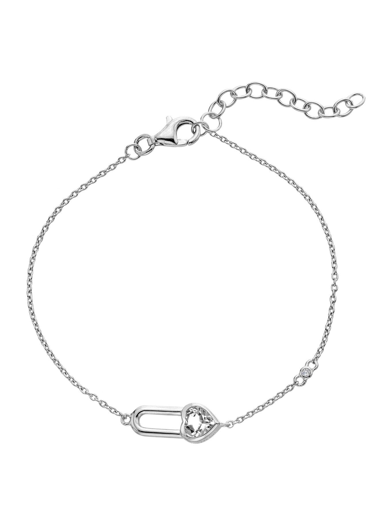 Image 1 of 3 of Hot Diamonds Solitaite Oblong Bracelet - Heart