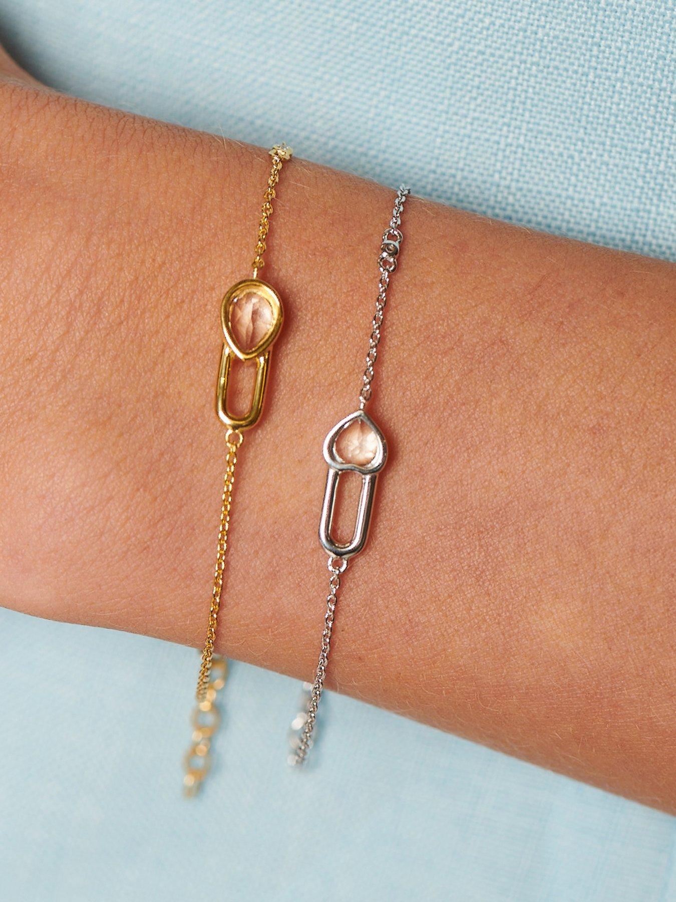 Image 3 of 3 of Hot Diamonds Solitaite Oblong Bracelet - Heart