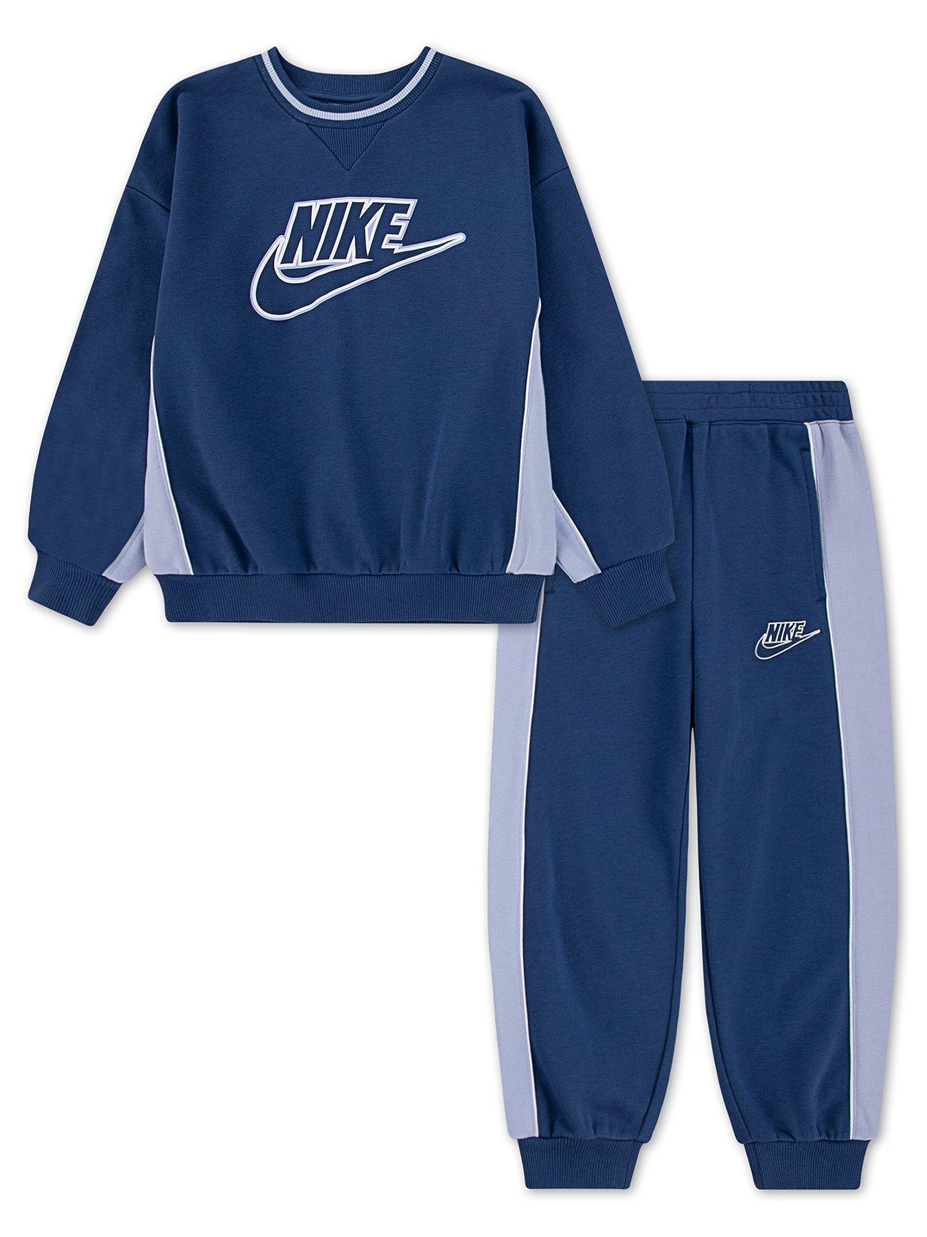 Nike Unisex Color Blocked Crew Set - Navy