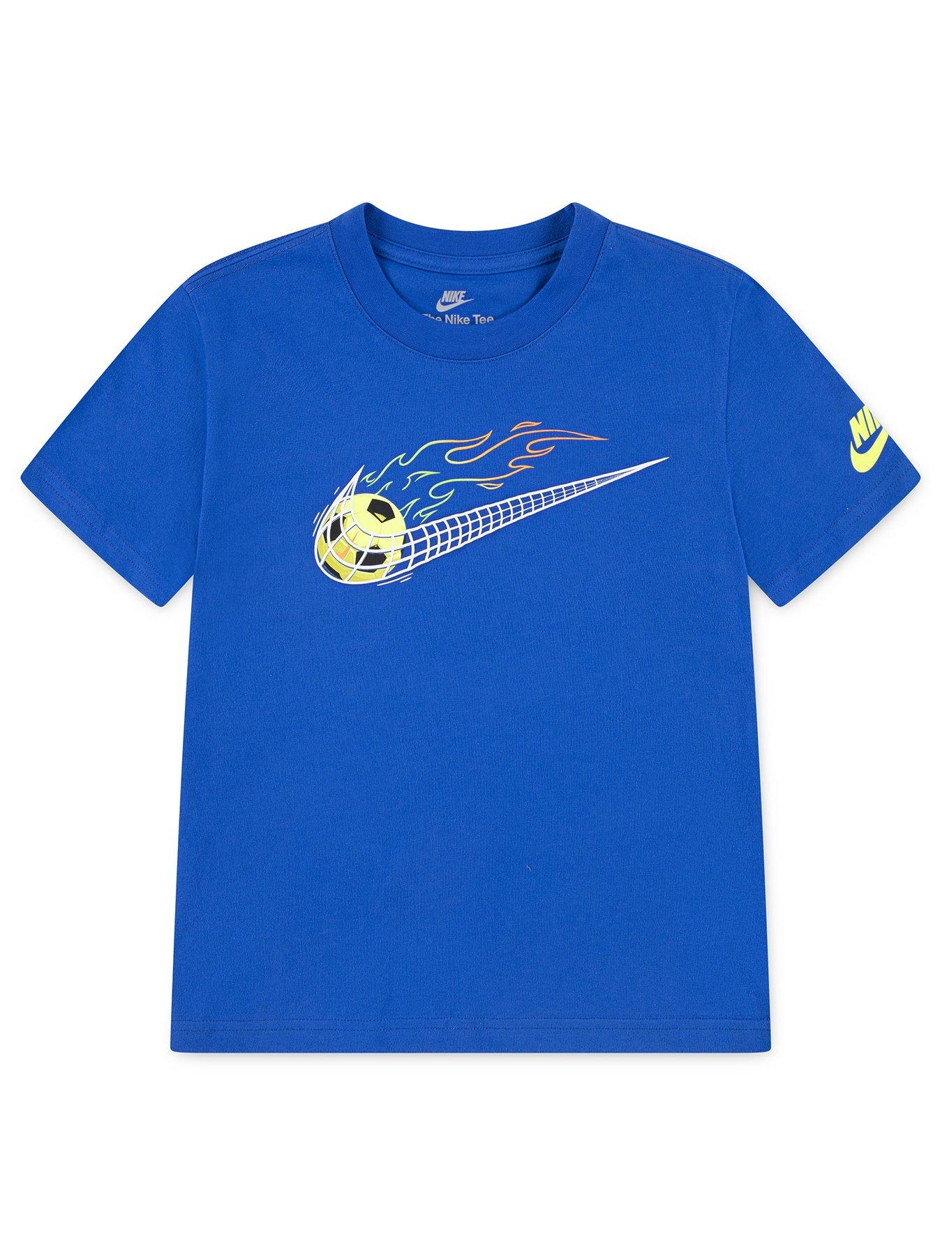 Image 1 of 4 of Nike Boys Soccer Swoosh T-Shirt - Blue
