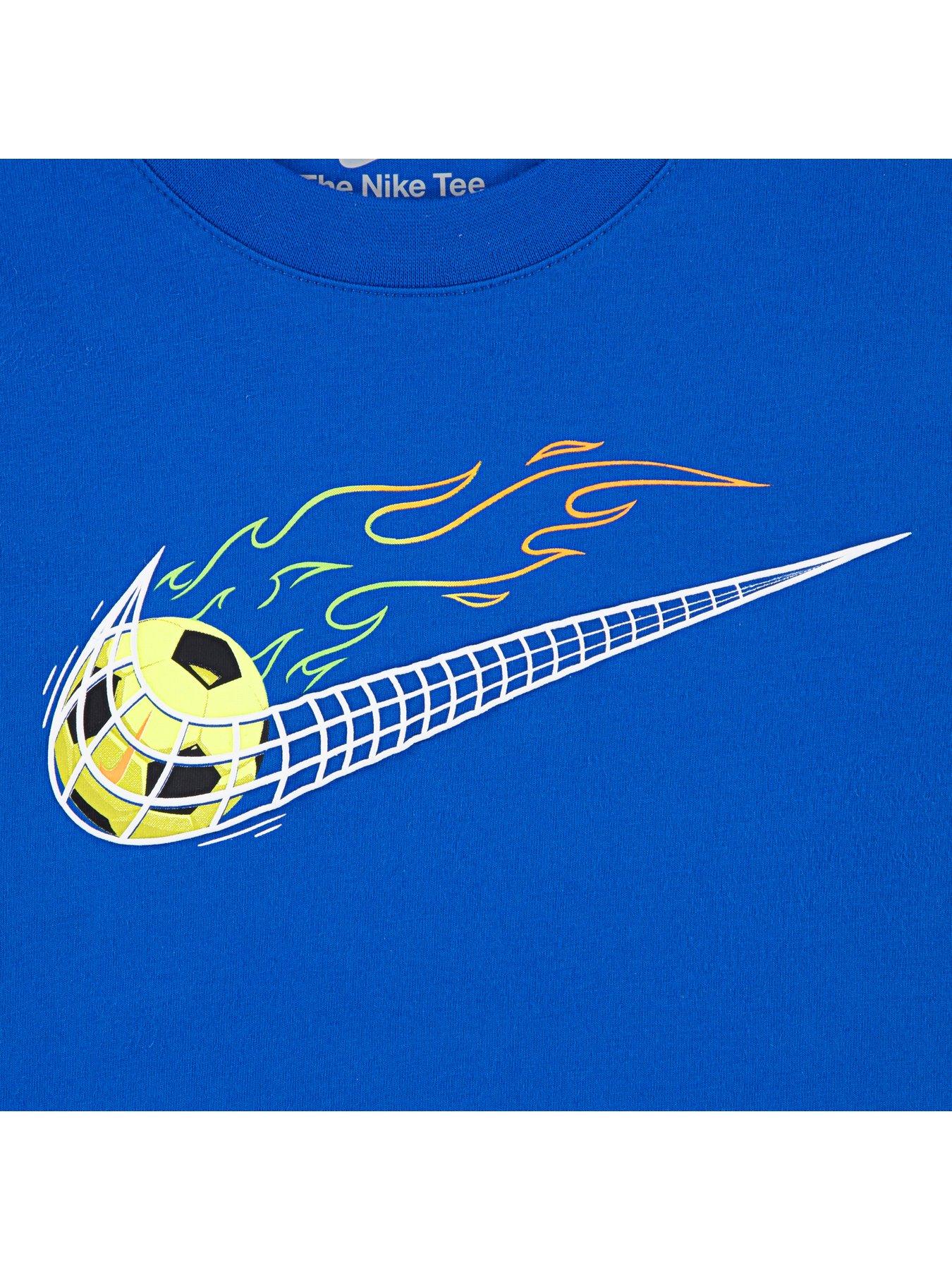 Image 3 of 4 of Nike Boys Soccer Swoosh T-Shirt - Blue