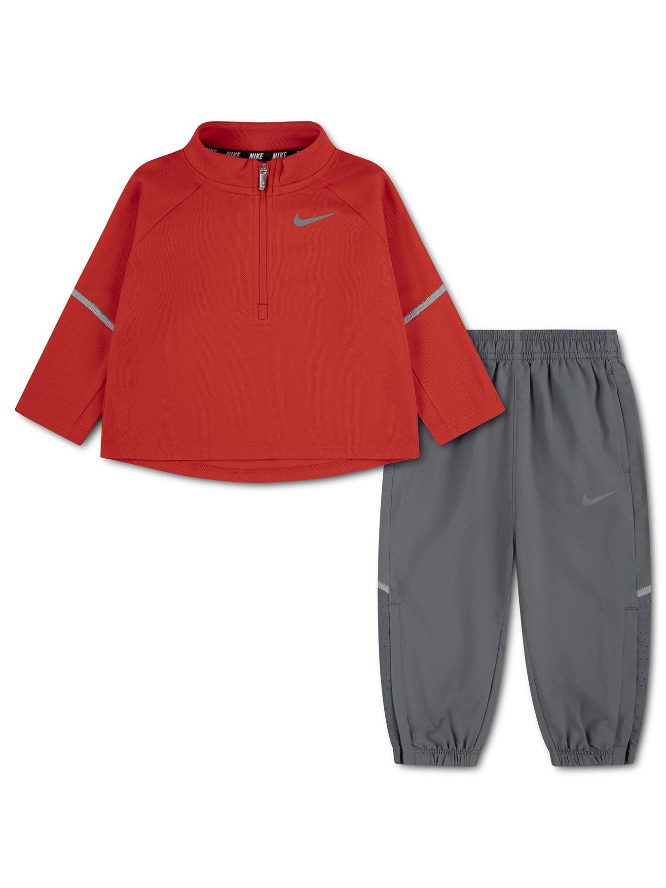 Image 1 of 5 of Nike Boys Half Zip Tracksuit - Grey