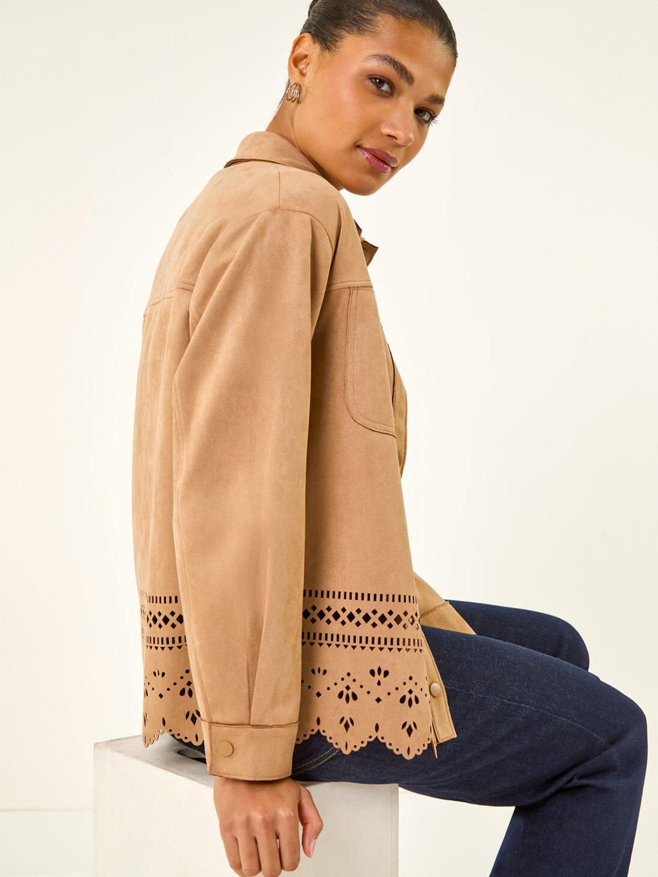  image of roman-faux-suede-cut-out-shacket