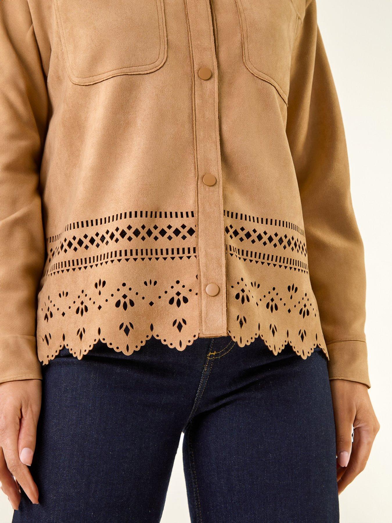  image of roman-faux-suede-cut-out-shacket