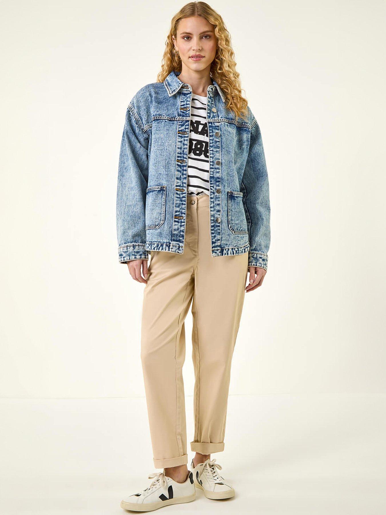Image 3 of 5 of Roman Denim Button Front Pocket Jacket