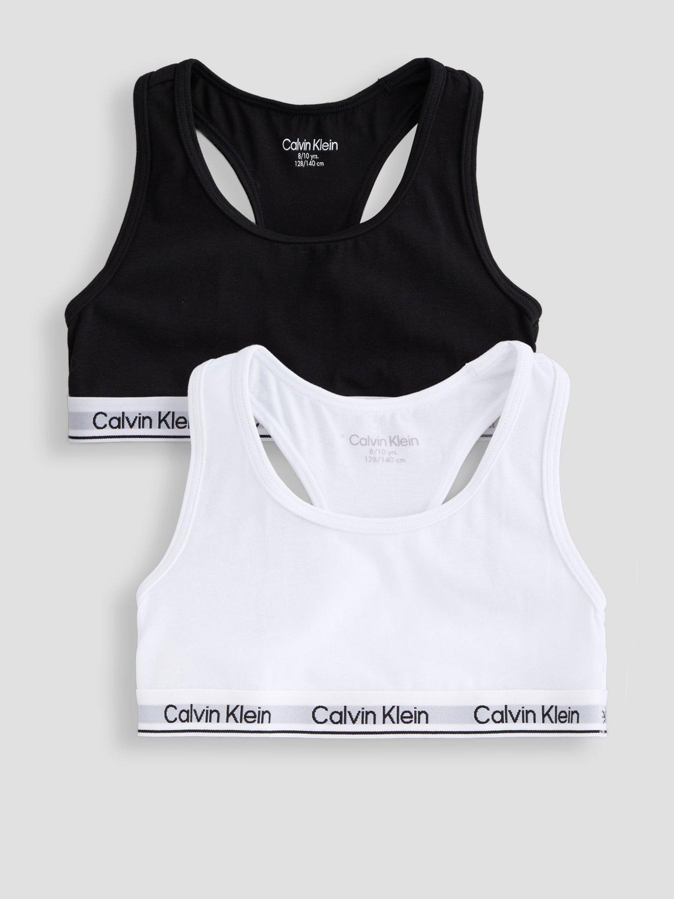 Image 1 of 4 of Calvin Klein Girls 2 Pack Modern Cotton Bralettes - Multi
