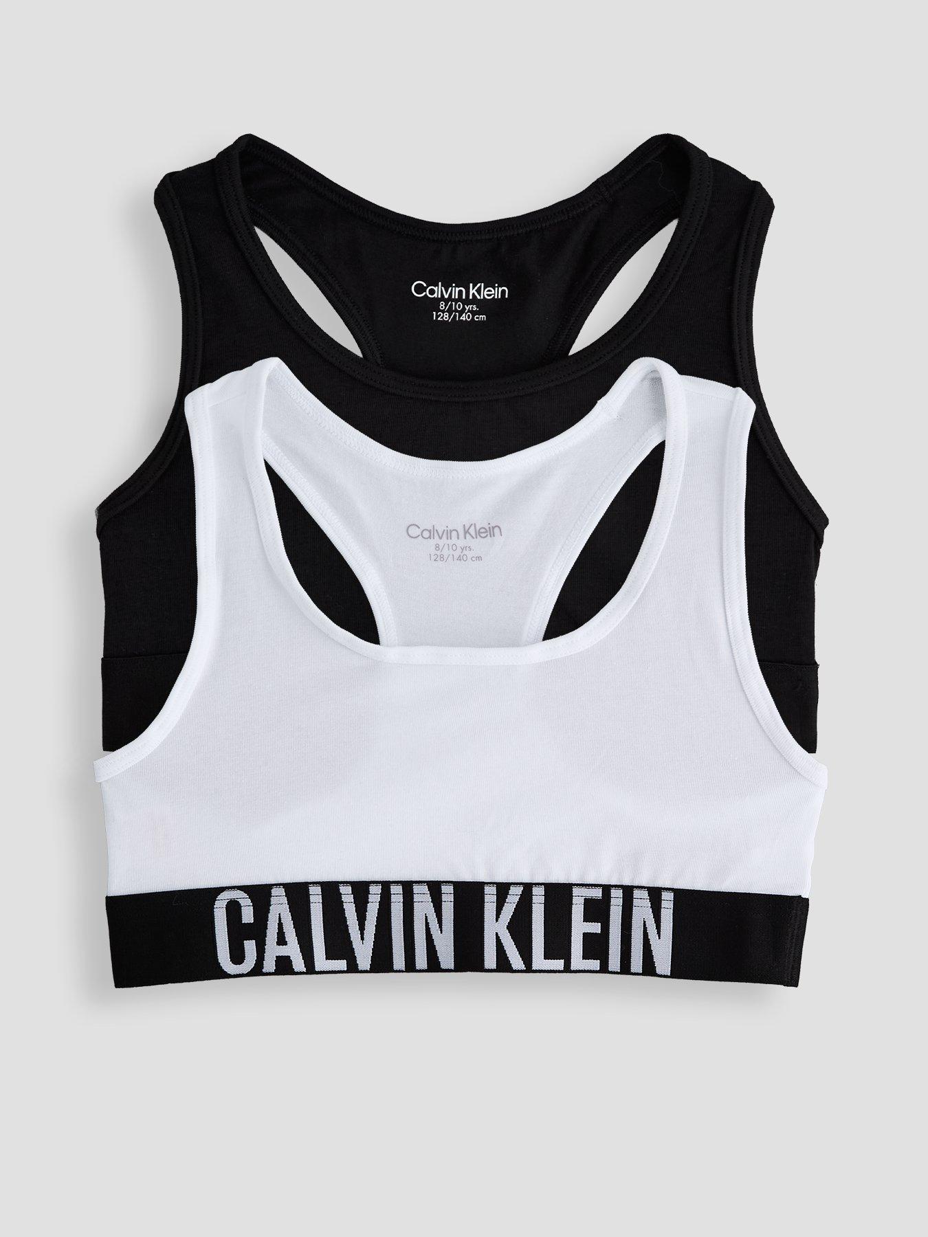 Calvin Klein Girls 2 Pack Intense Power Bralette - Black/White - Multi