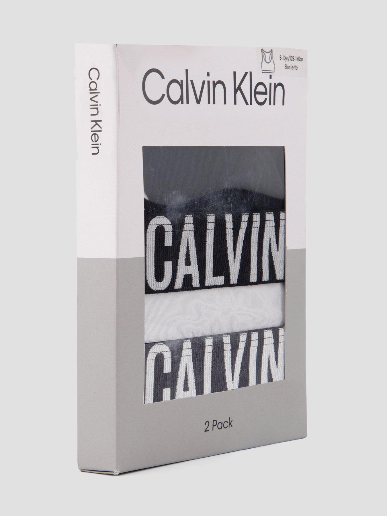Image 5 of 5 of Calvin Klein Girls 2 Pack Intense Power Bralette - Black/White - Multi