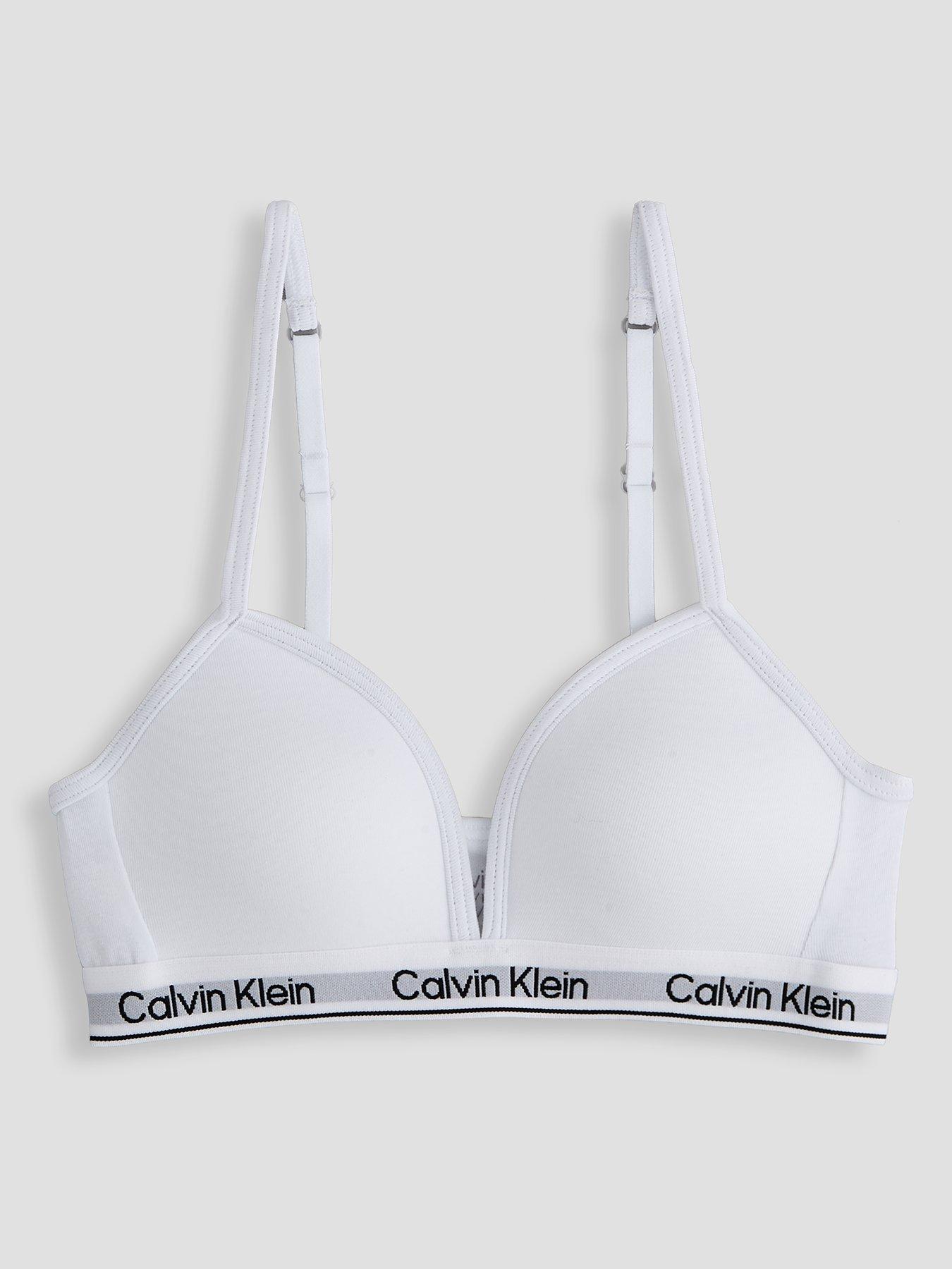 Calvin Klein Girls Triangle Bra - White