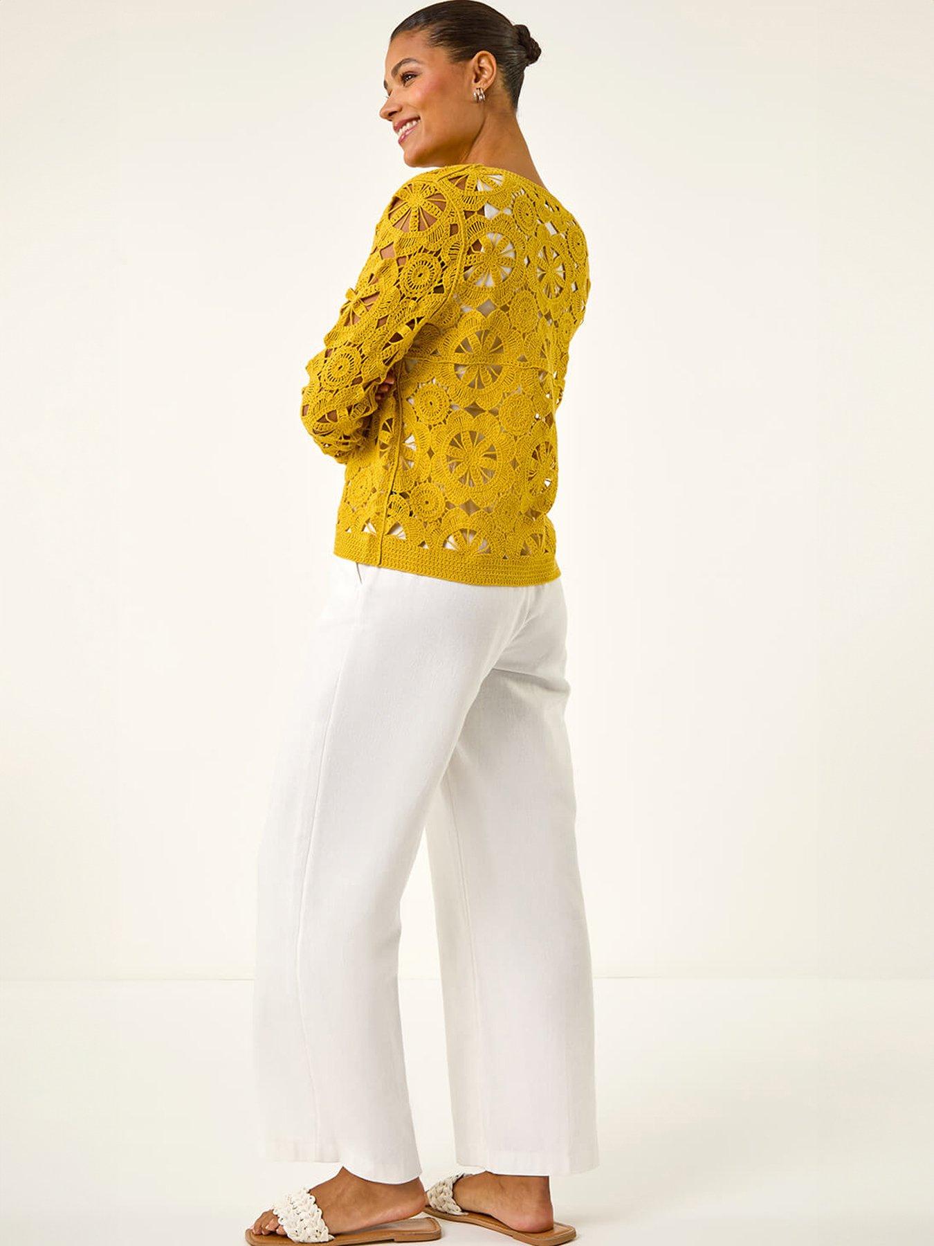 stillFront image of roman-crochet-knit-cardigan