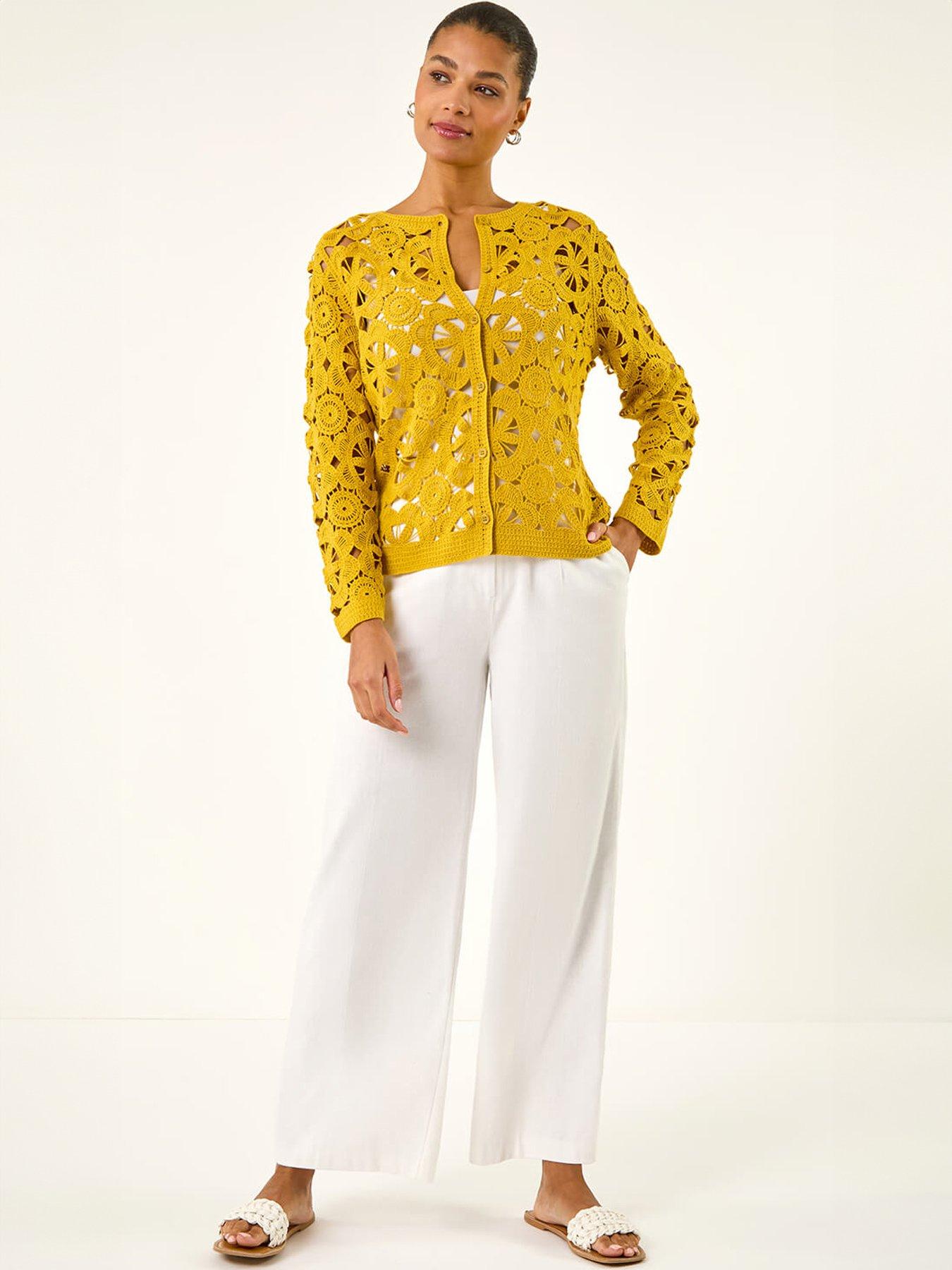  image of roman-crochet-knit-cardigan