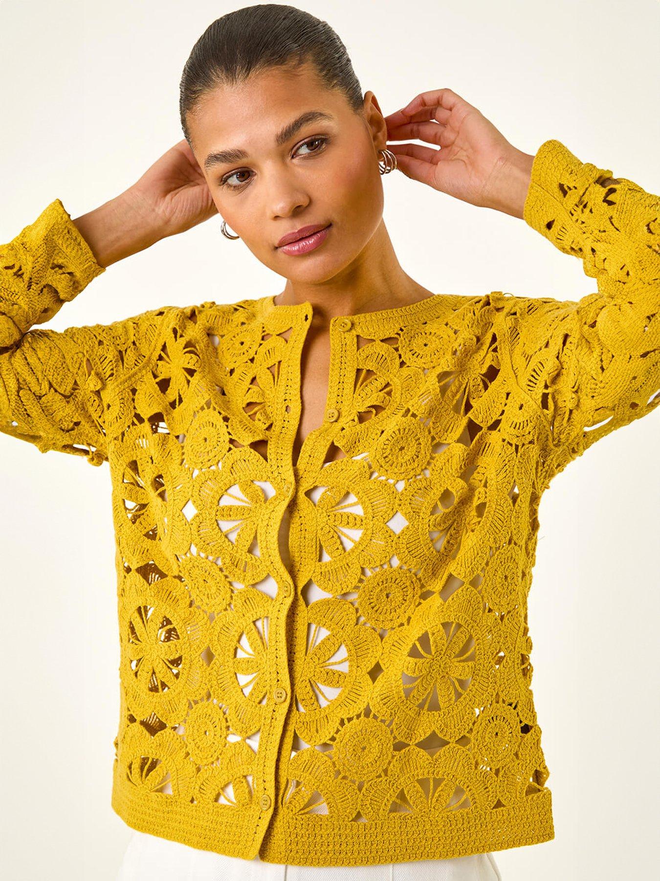  image of roman-crochet-knit-cardigan