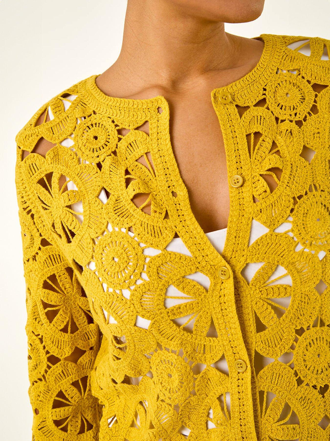  image of roman-crochet-knit-cardigan