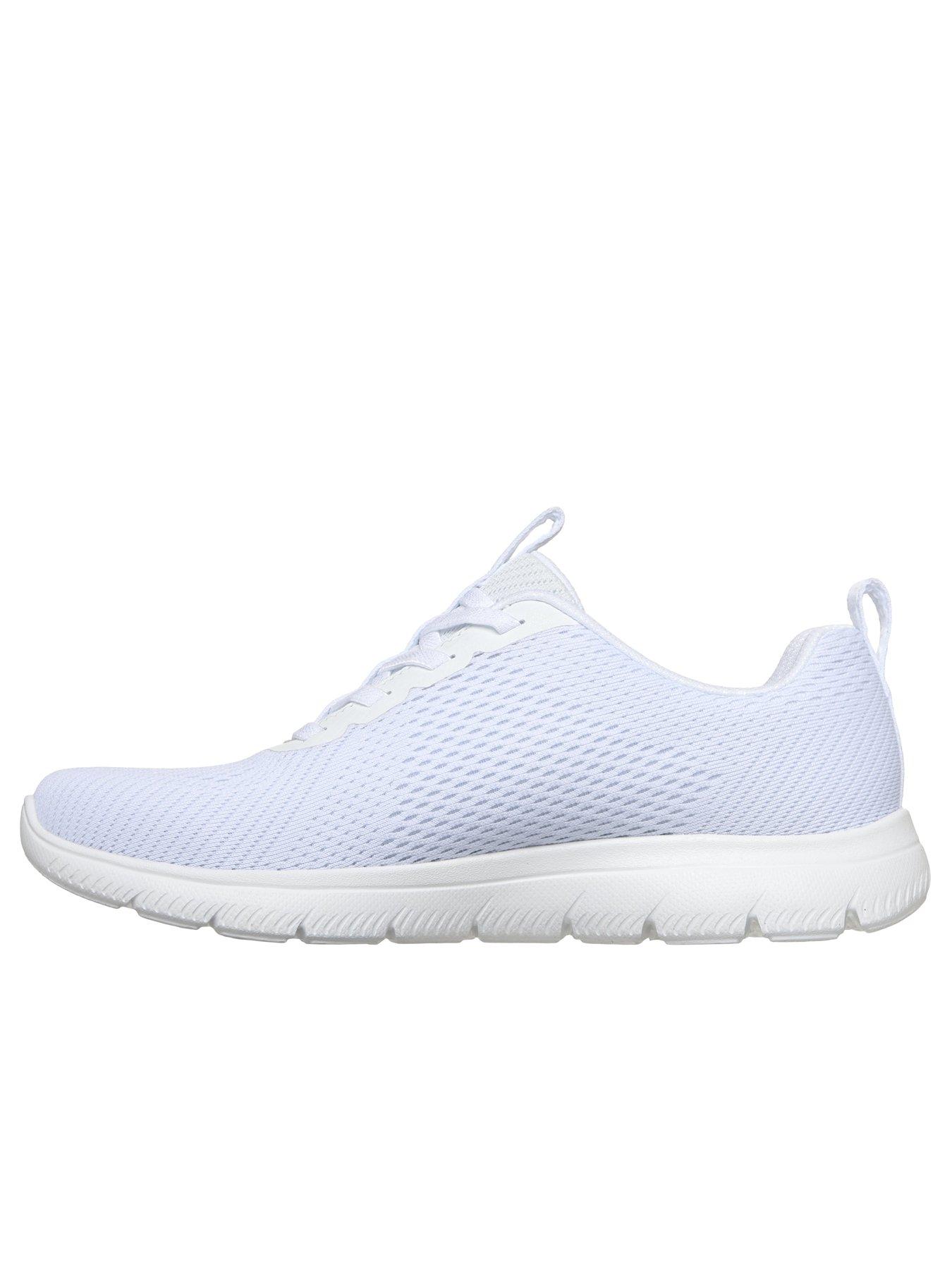Image 6 of 6 of Skechers Summits Fresh Vision Engineered Mesh Flat Bungee Slip-On Trainers - White