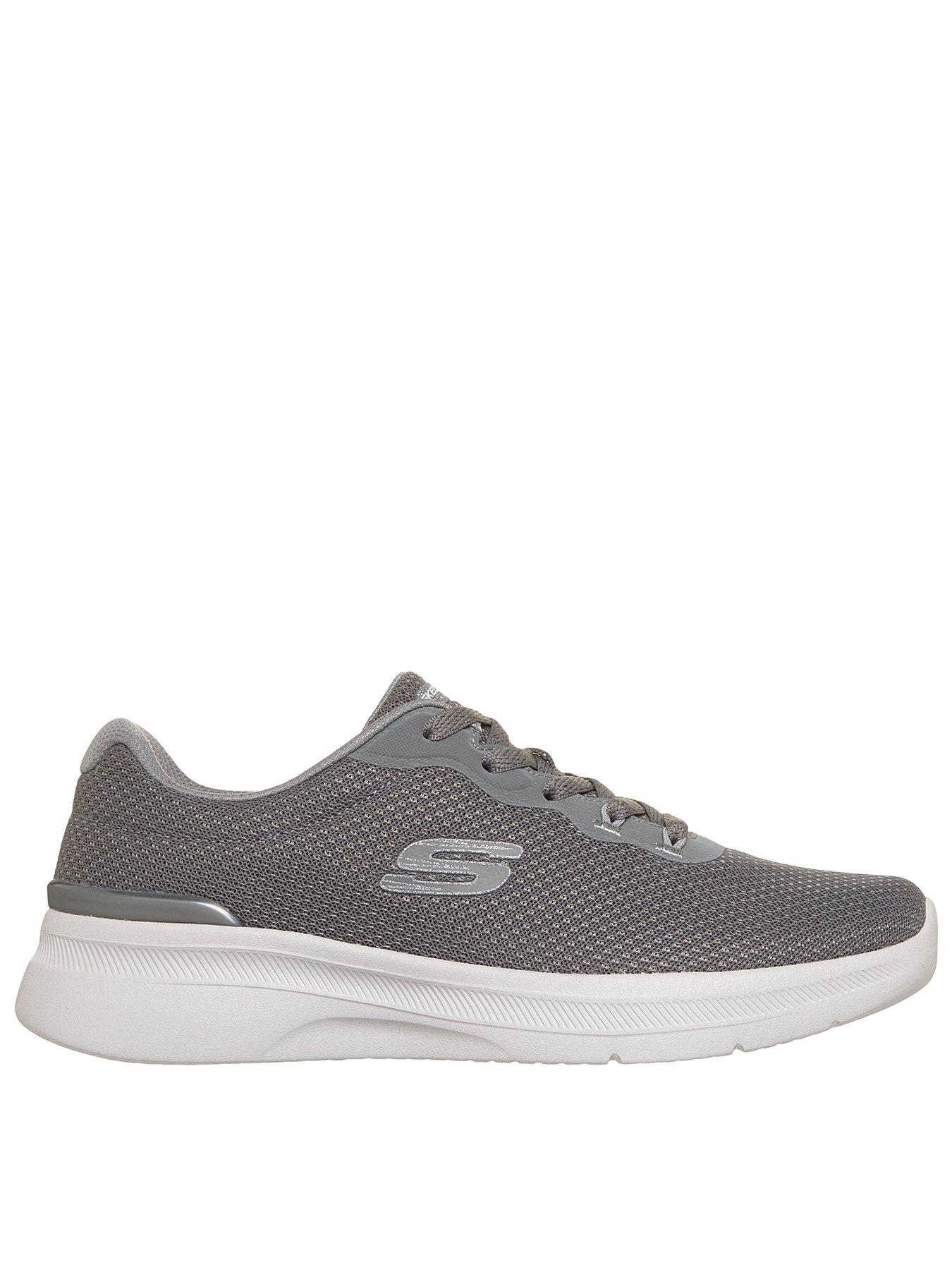 Skechers Women's Relaxed Fit Mesh Trainers - Charcoal